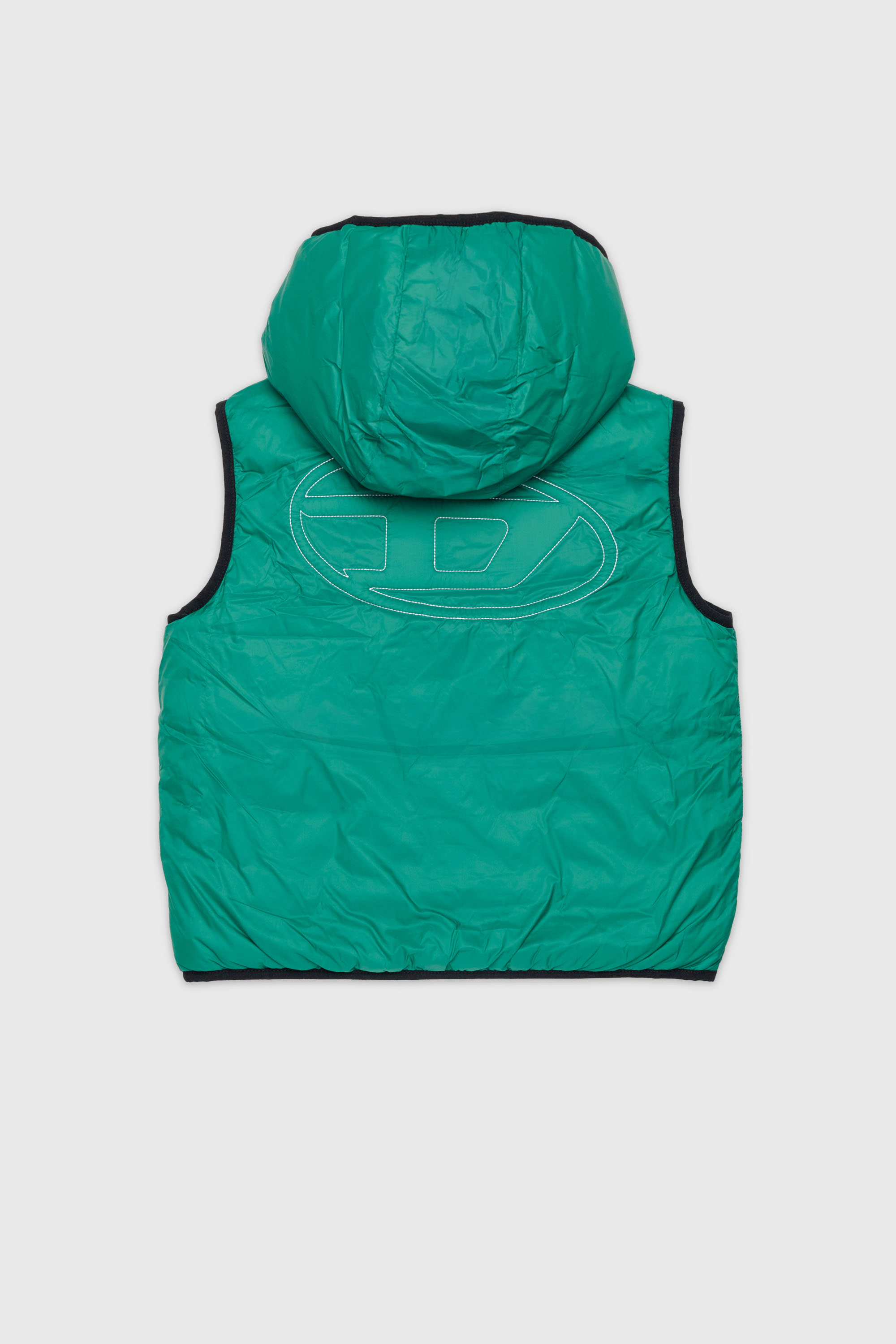 Diesel - JOSIP, Unisex's Hooded vest in padded nylon in Green - 2