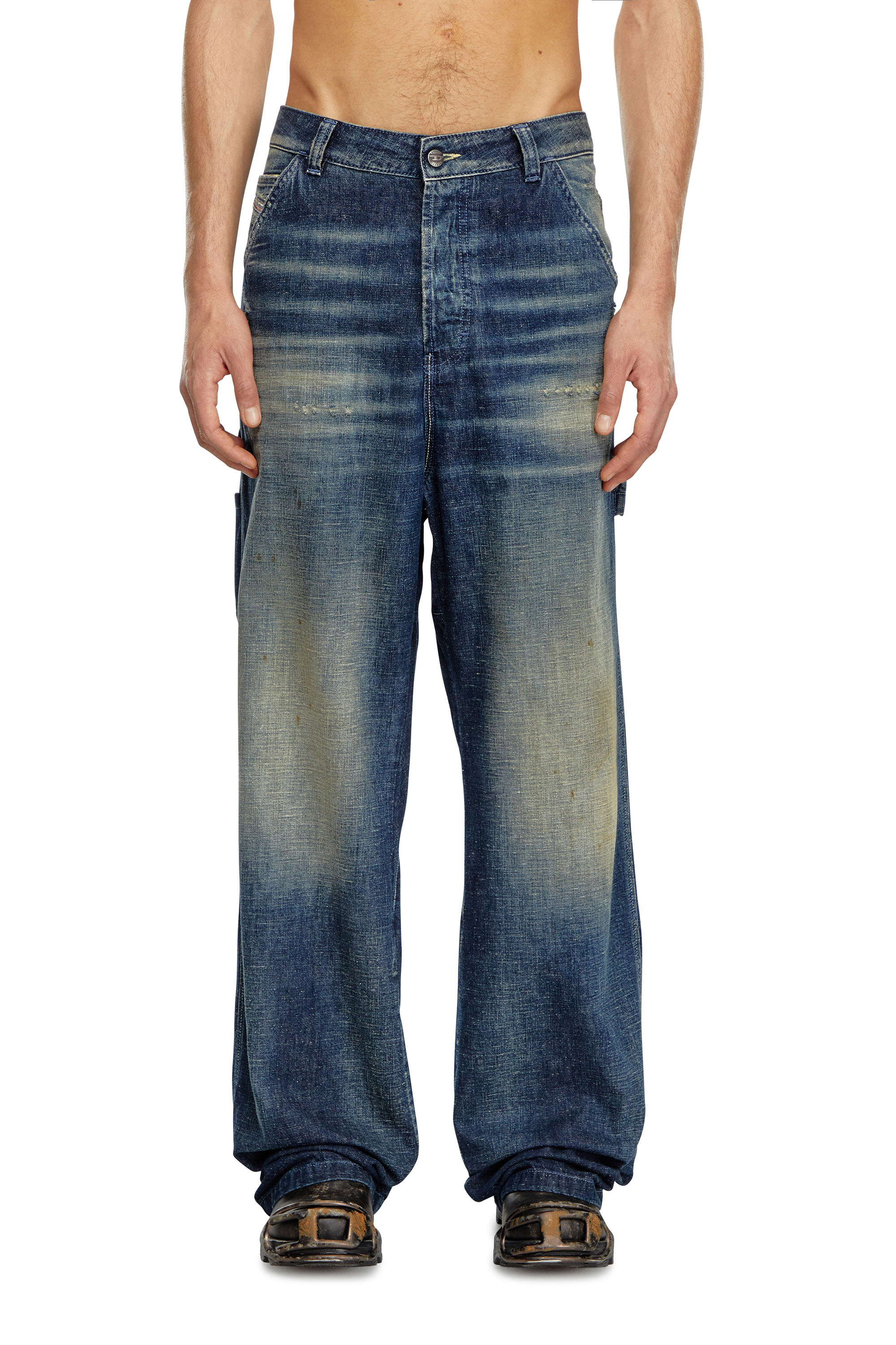 Diesel - Relaxed Jeans D-Livery 09J91 Homme, Bleu Foncé - Image 1