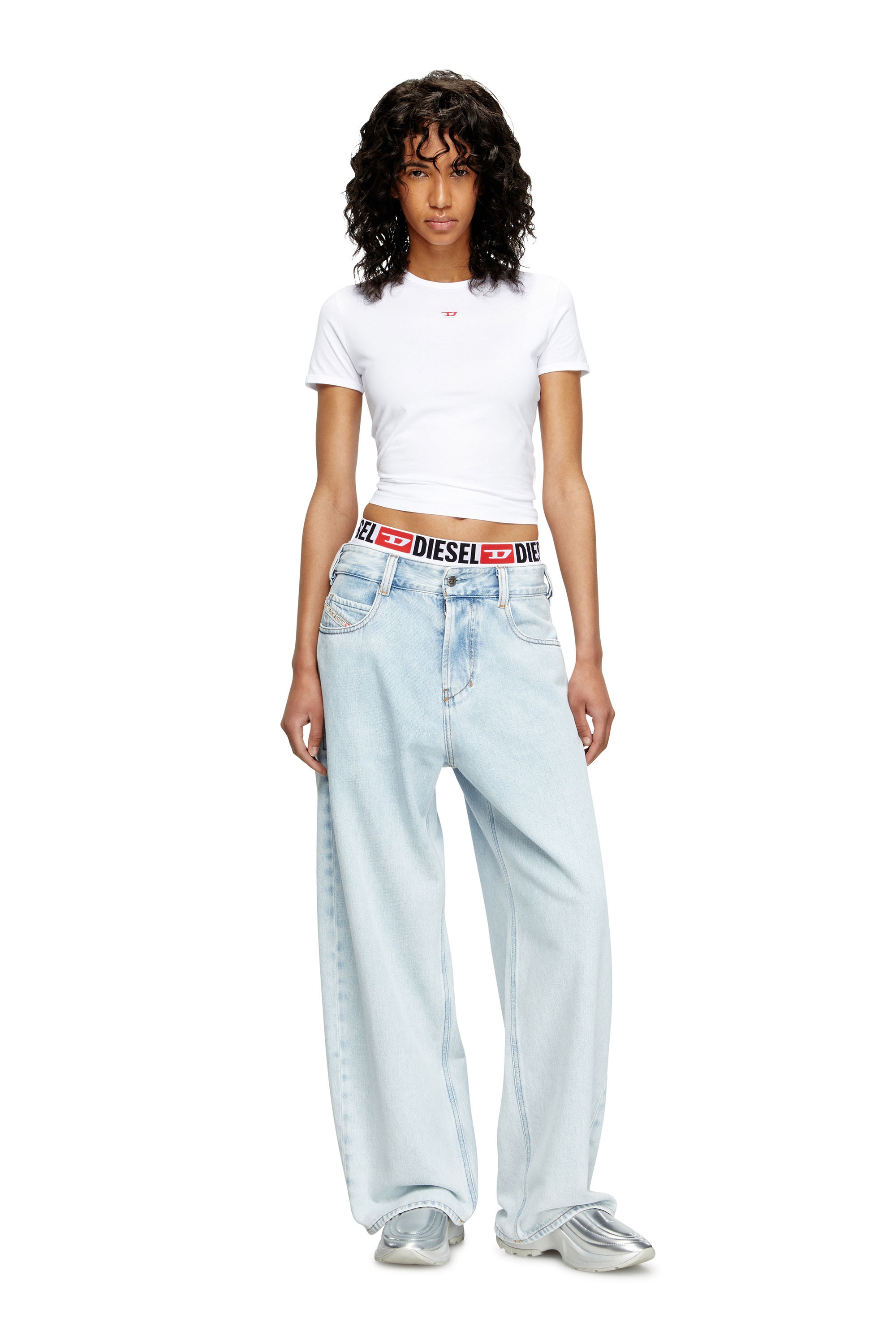 Diesel - Relaxed Jeans 1997 D-Enim 09M74 Mixte, Bleu Clair - Image 4