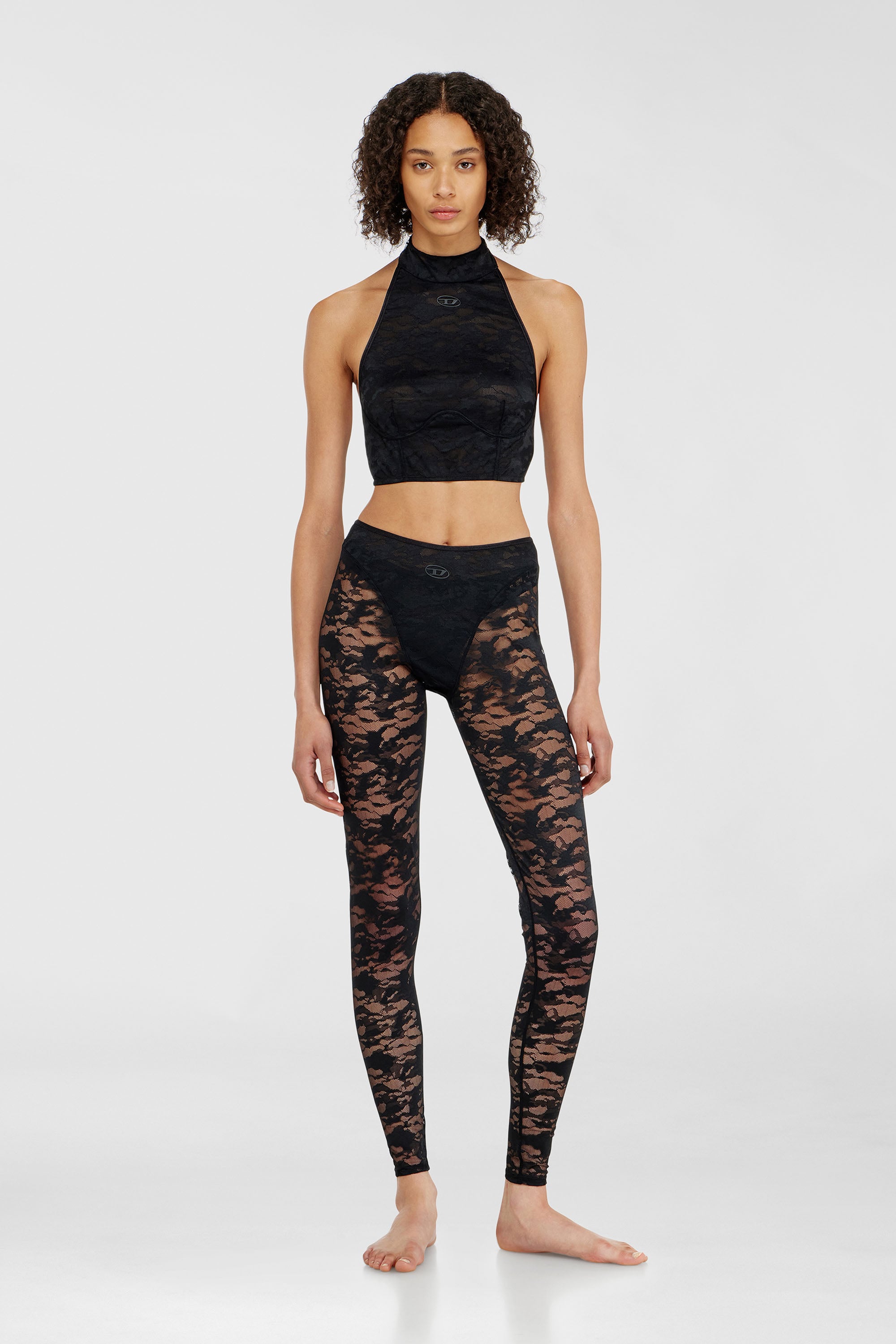 Diesel - MARCIA-UTLT, Soutien-gorge en dentelle &agrave; col licou Femme in Noir - 2