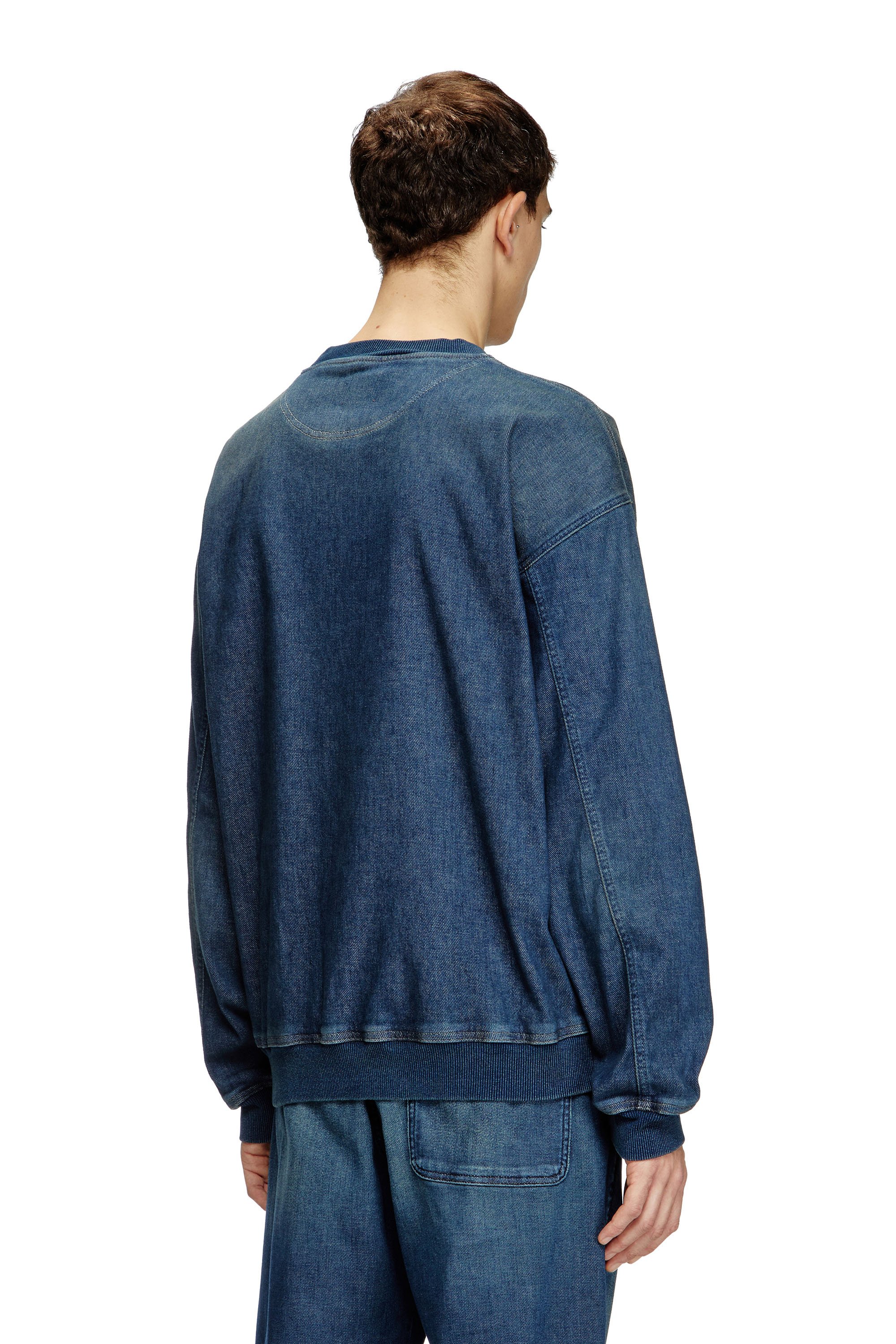 Diesel - D-KRIBY-S TRACK, Sweat-shirt en Track Denim Mixte in Bleu - 3