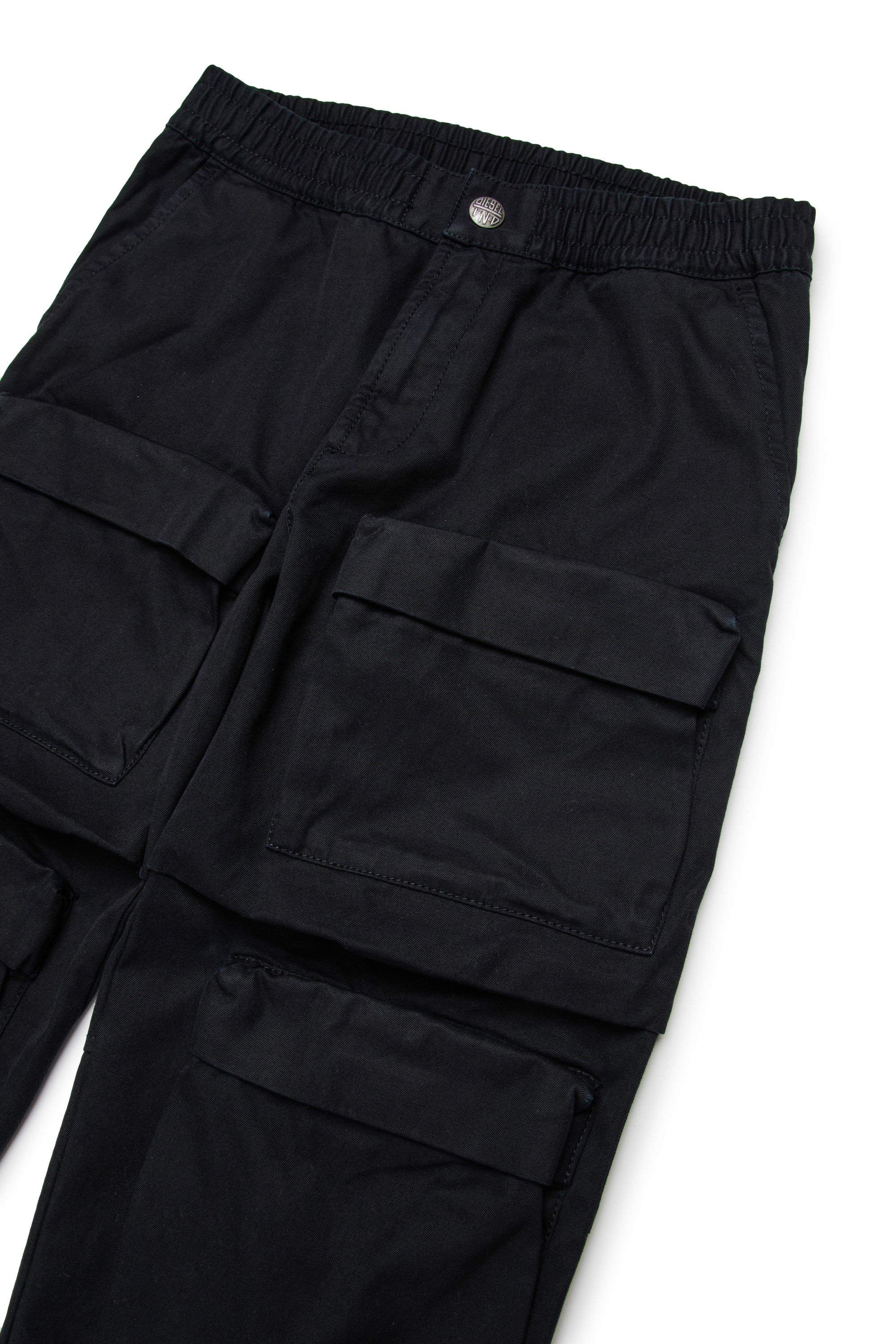 Diesel - PDANZEL, Pantalon cargo en coton avec poches multiples Mixte in Noir - 3