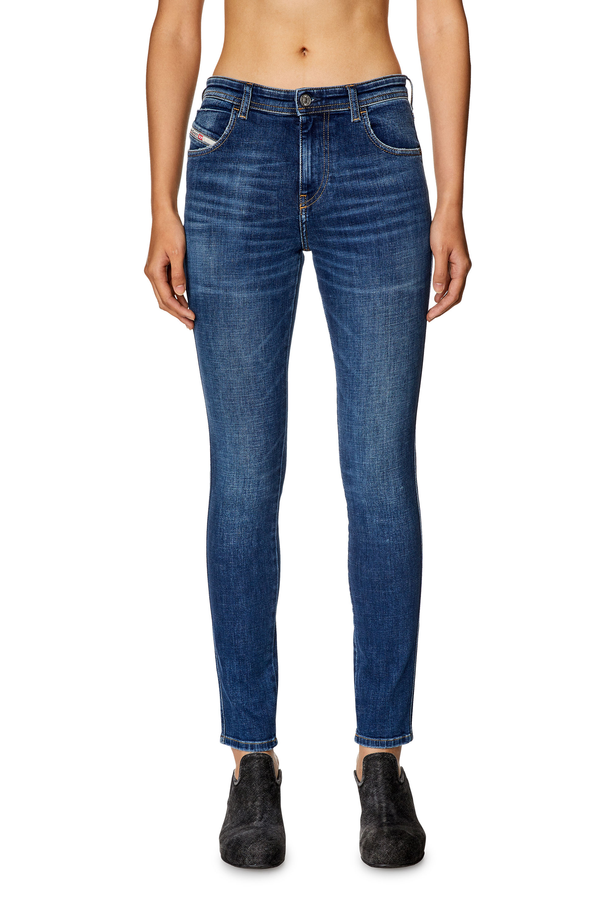 Diesel - Skinny Jeans 2015 Babhila 09H63 Femme, Bleu Fonc&eacute; - Image 3
