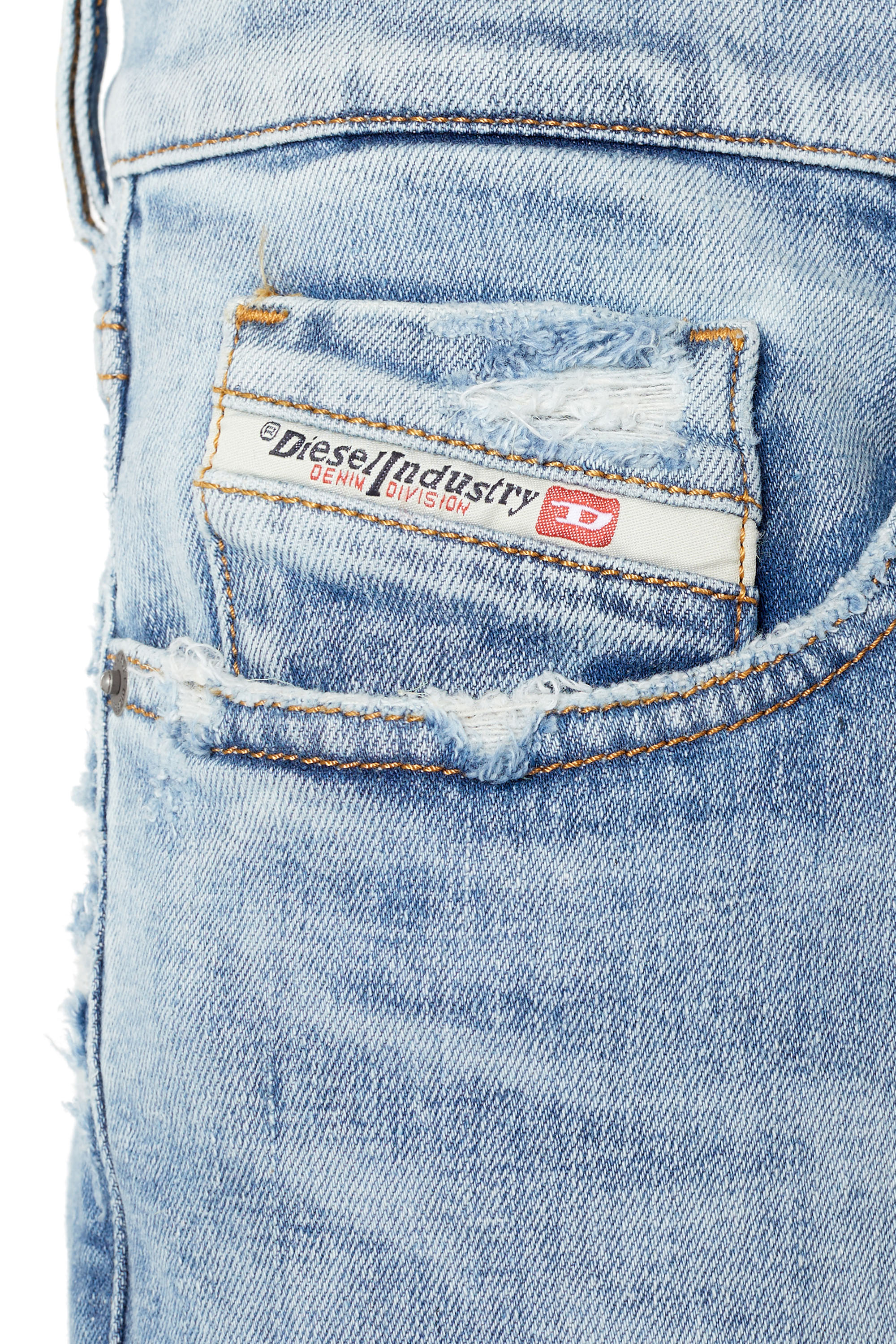 Diesel - Slim Jeans 2019 D-Strukt 09E67, Light Blue - Image 4