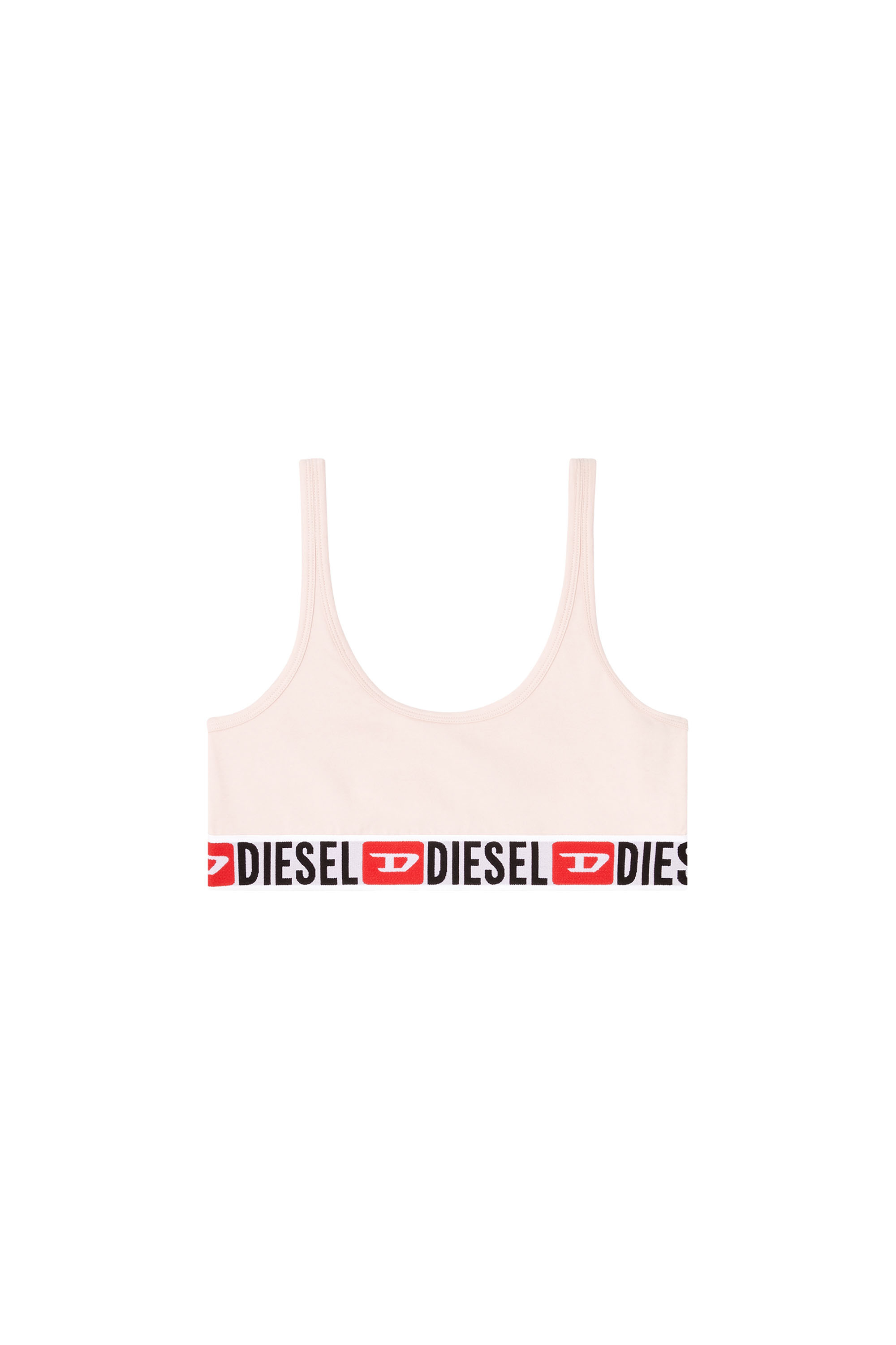 Diesel - UFSB-ORIBA, Bralette avec bande logo Femme in Rose - 4