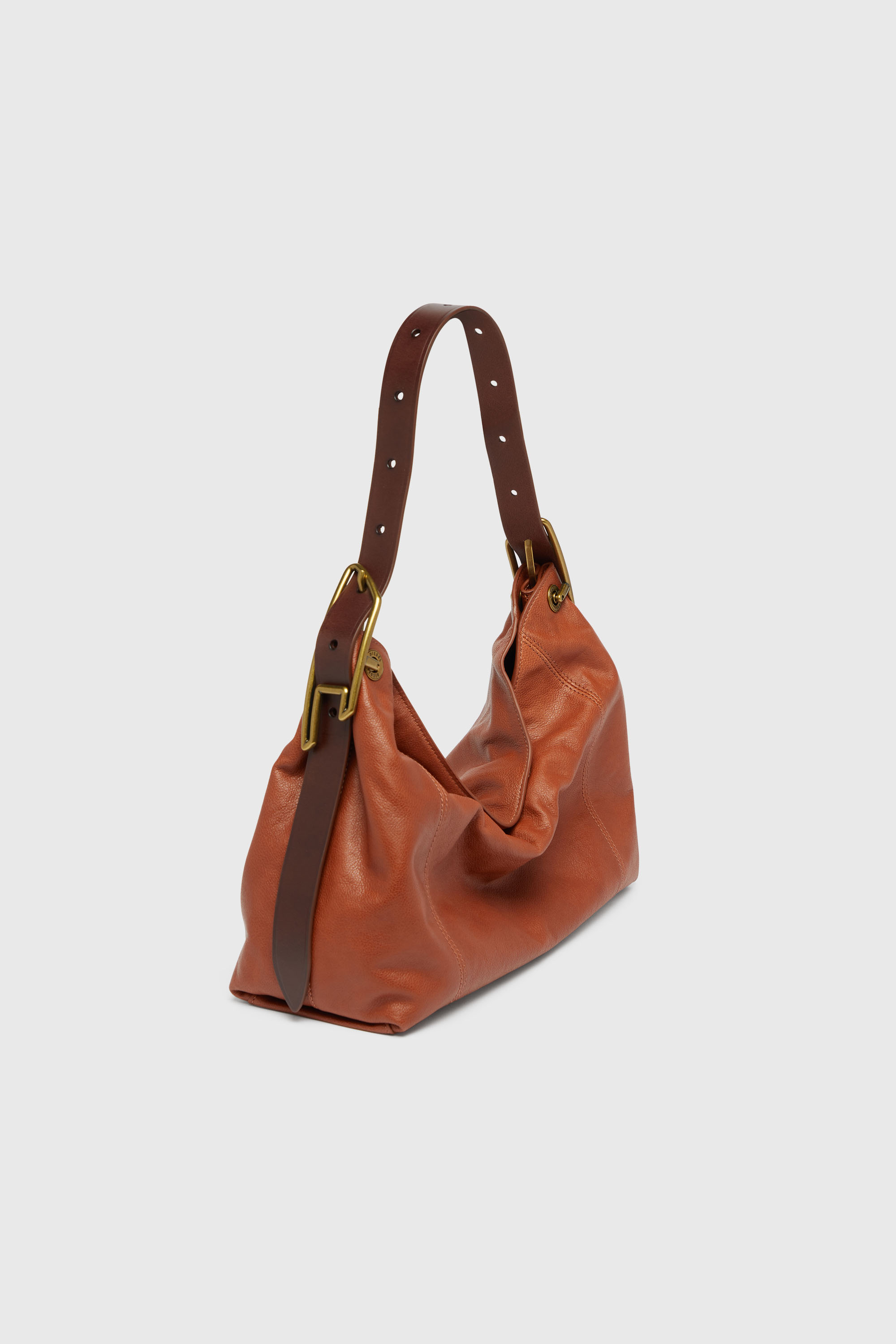Diesel - D-LINE HOBO S, D-Line-Sac port&eacute; &eacute;paule en cuir Femme in Marron - 7