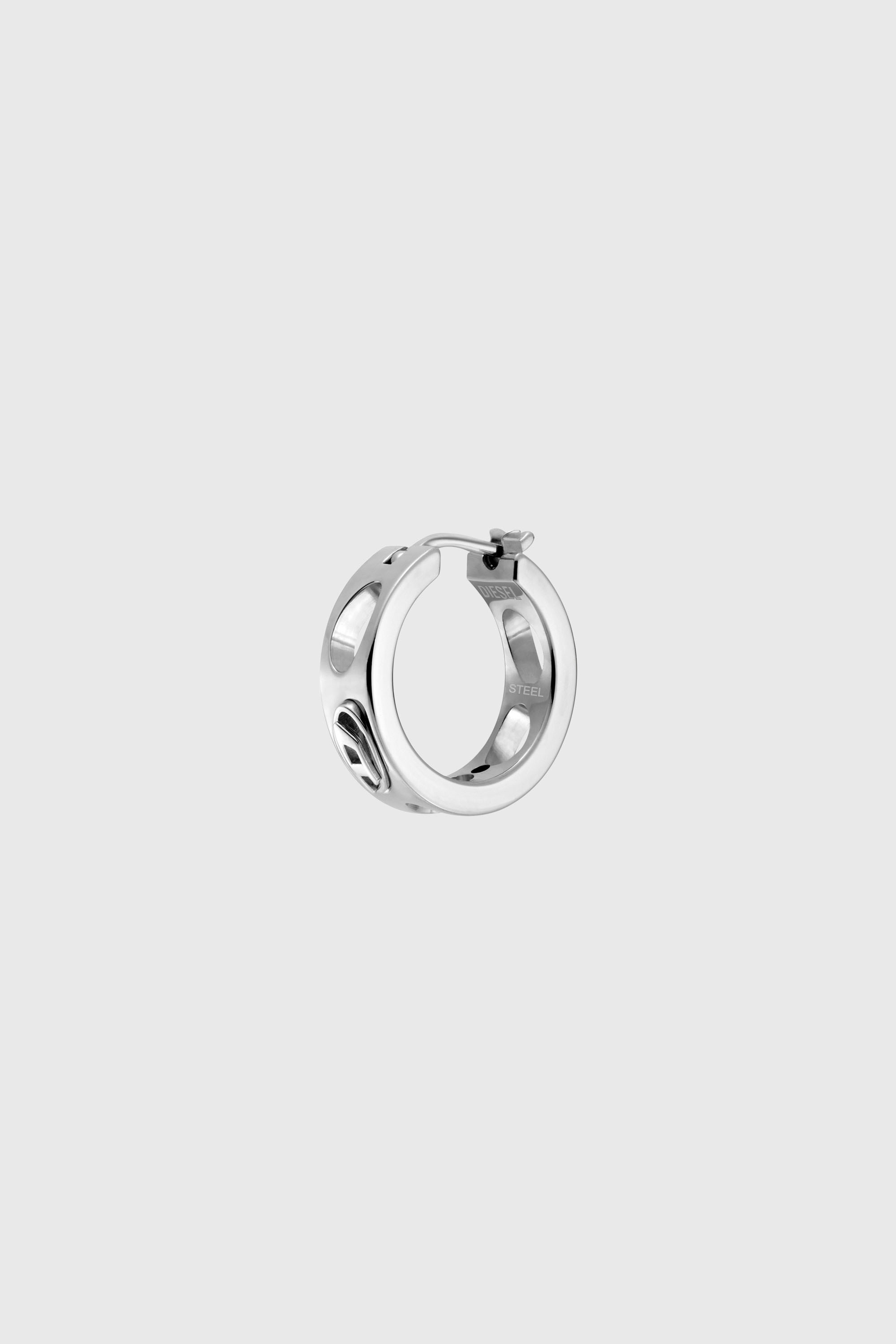 Diesel - DX166440 JEWELLERY, Unisex's Stainless Steel Hoop Earring in Silver - 2