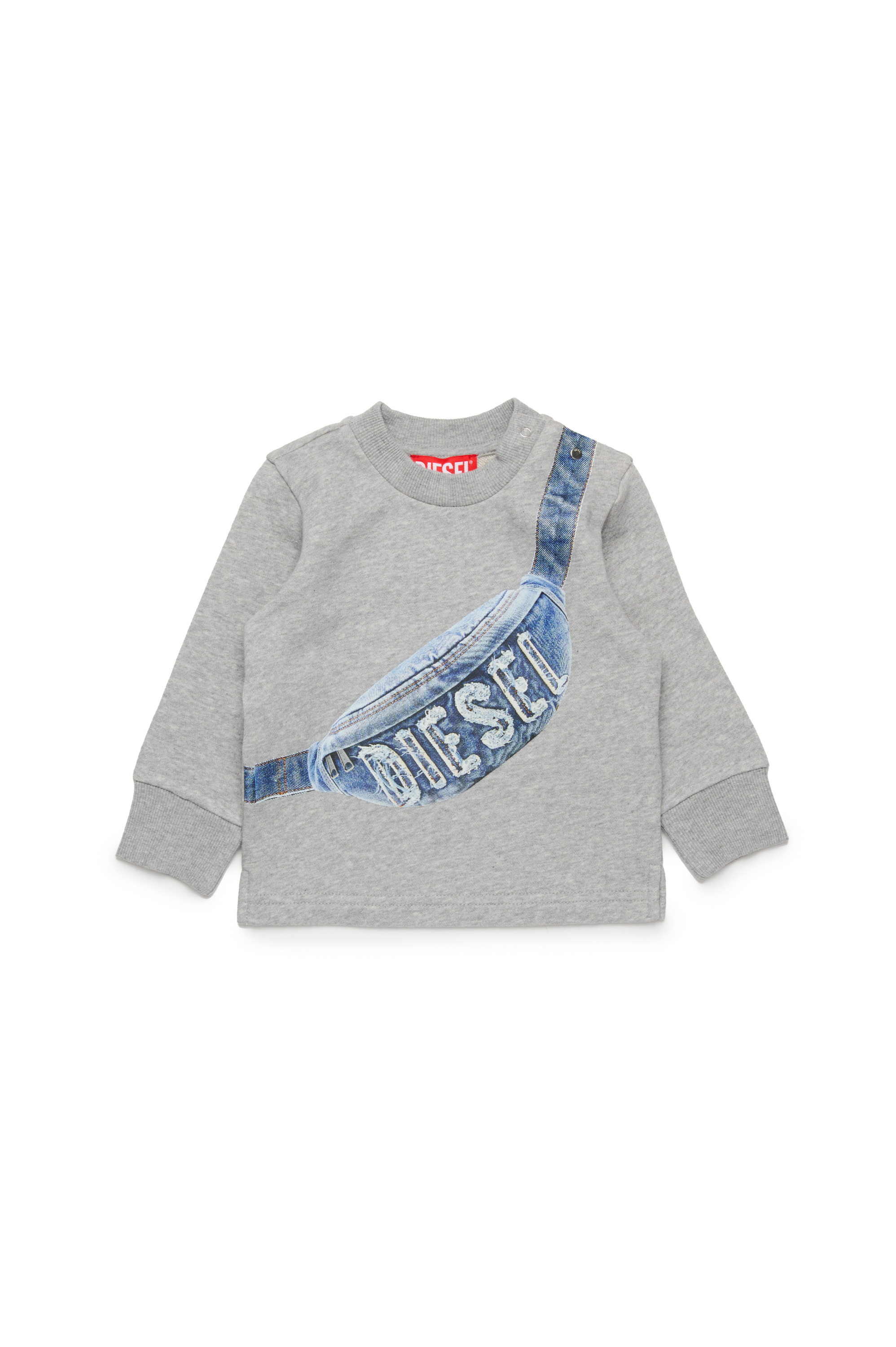 Diesel - SGIBBIB, Sweat-shirt avec imprimé sac Homme in Gris - 1