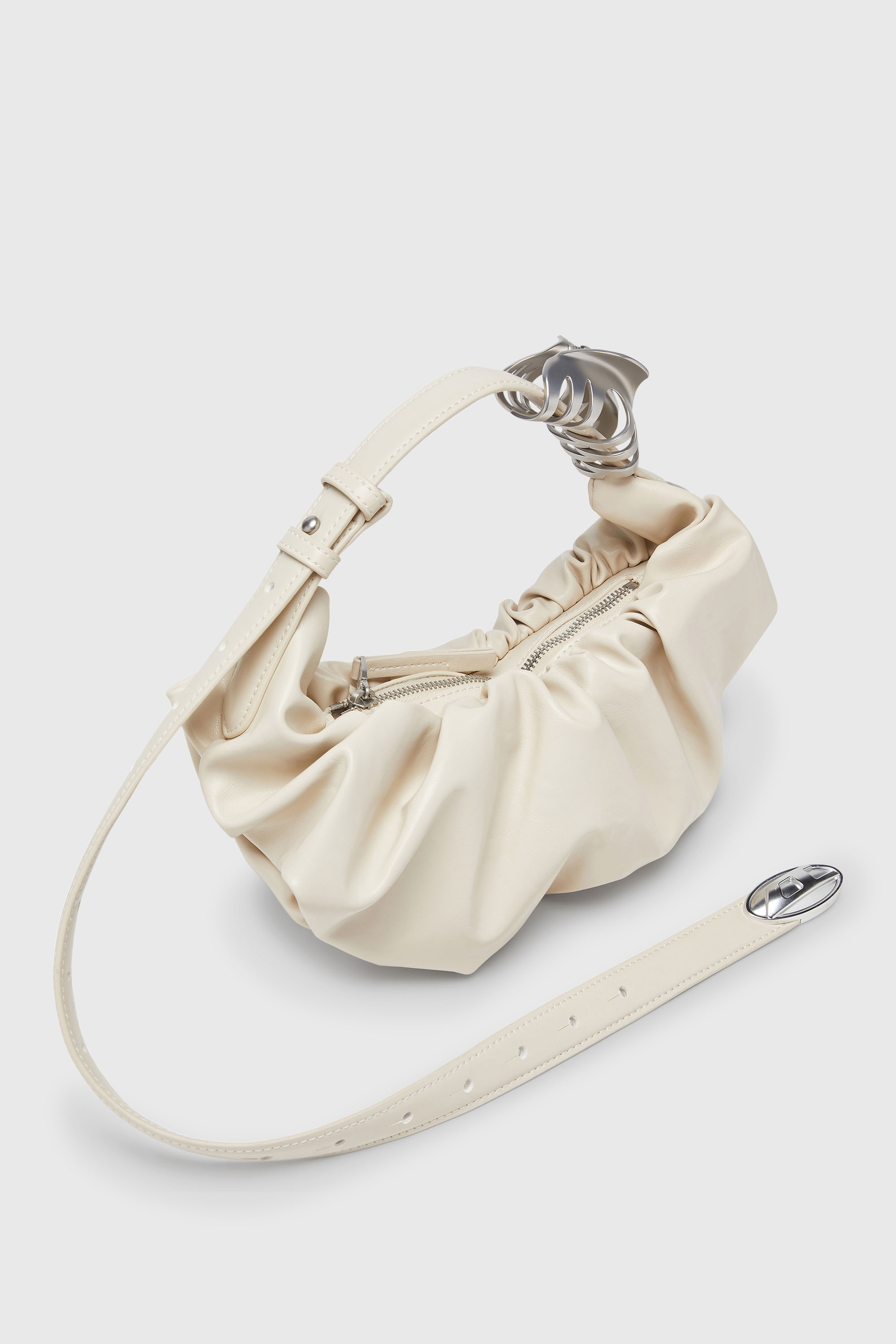 Diesel - GRAB-D HOBO S, Grab-D-Sac hobo froiss&eacute; Femme in Blanc - 5