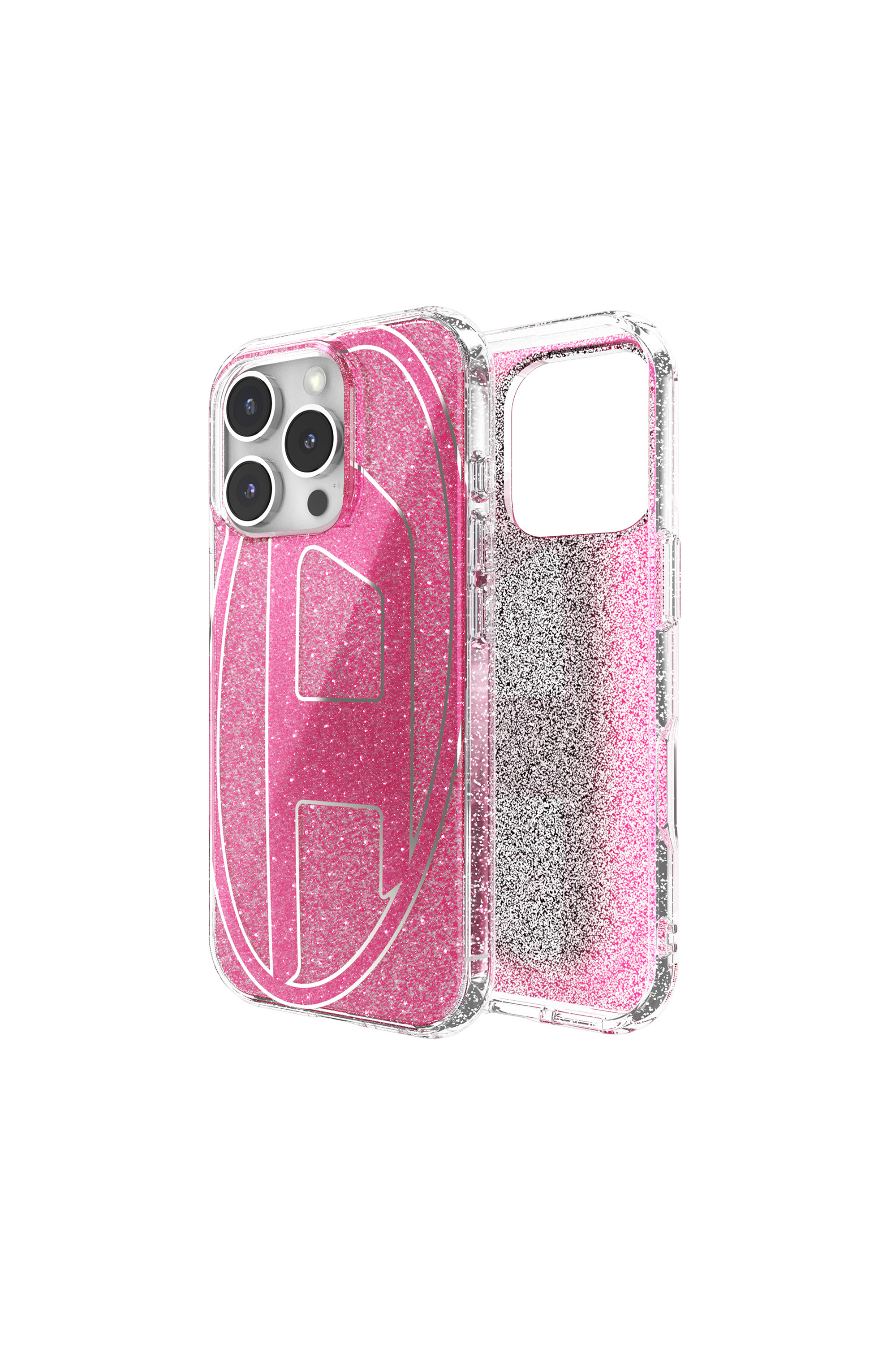 Diesel - 60156 AOP CASE, Coque paillet&eacute;e pour l'iP 16 Pro Mixte in Rose - 1