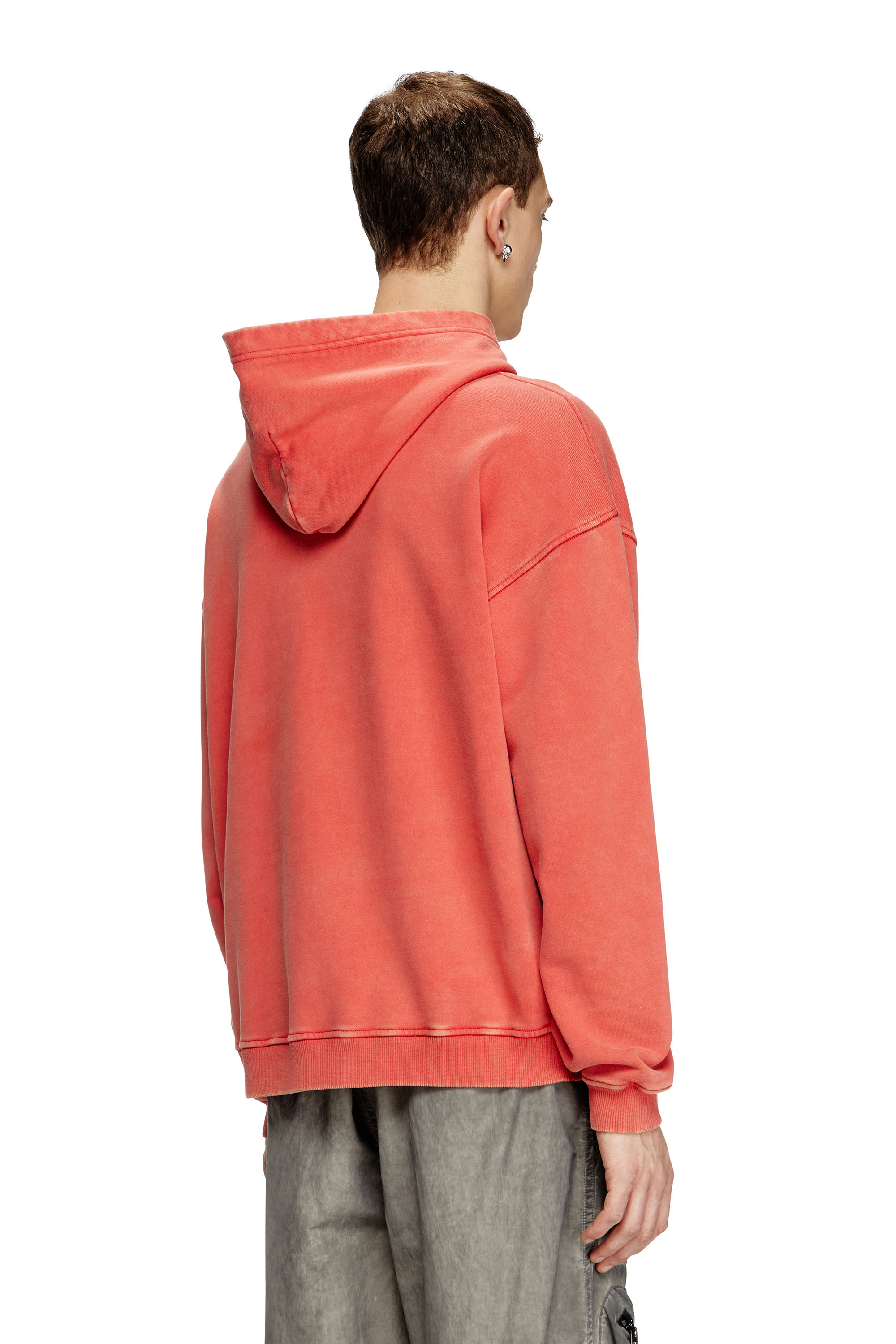 Diesel - S-BOXT-HOOD-R10, Sweat-shirt à capuche avec logo Oval D floqué Homme in Rouge - 4