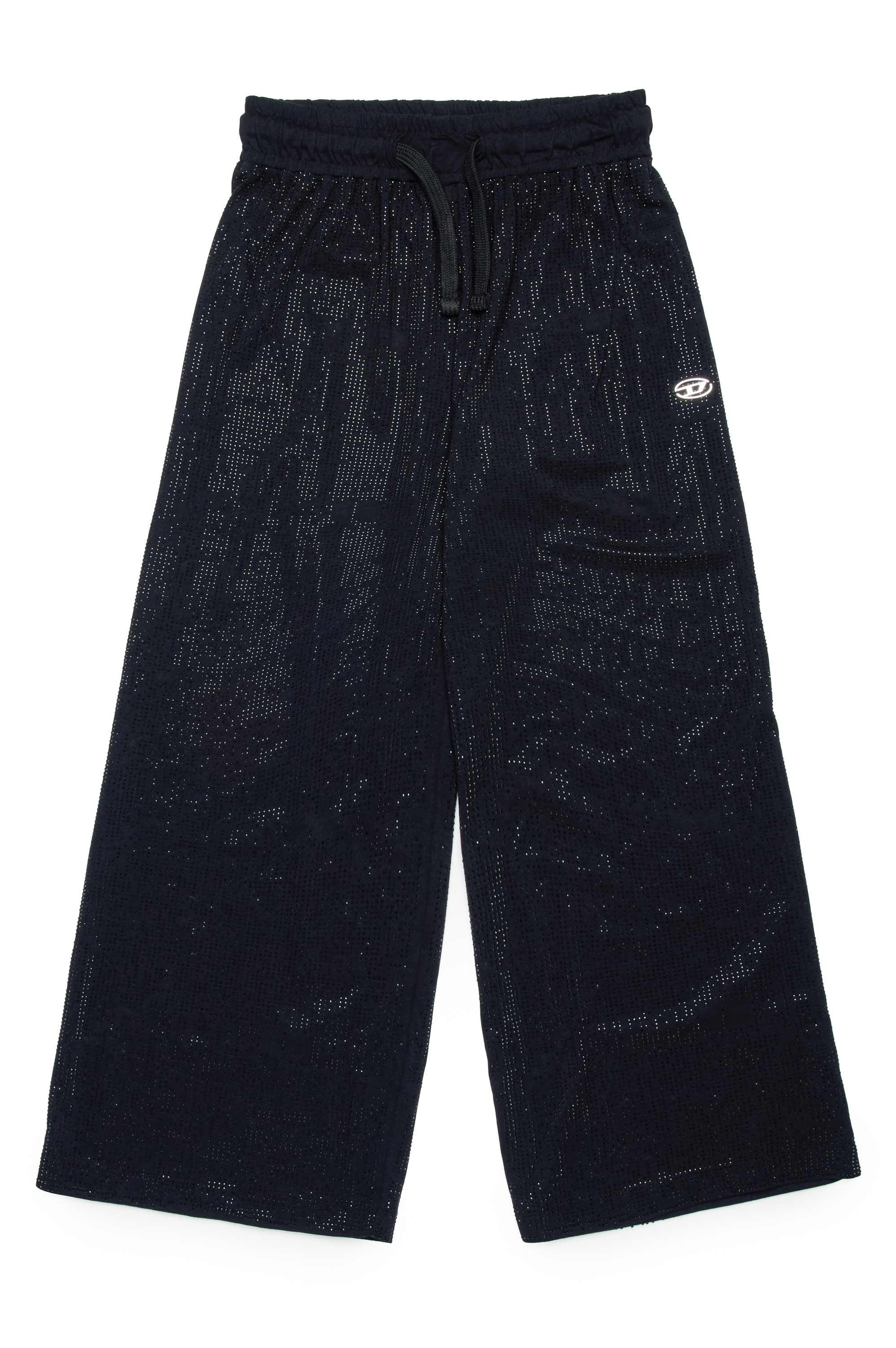 Diesel - PSTRASSTUDS, Pantalon en coton avec micro-strass Femme in Noir - 1