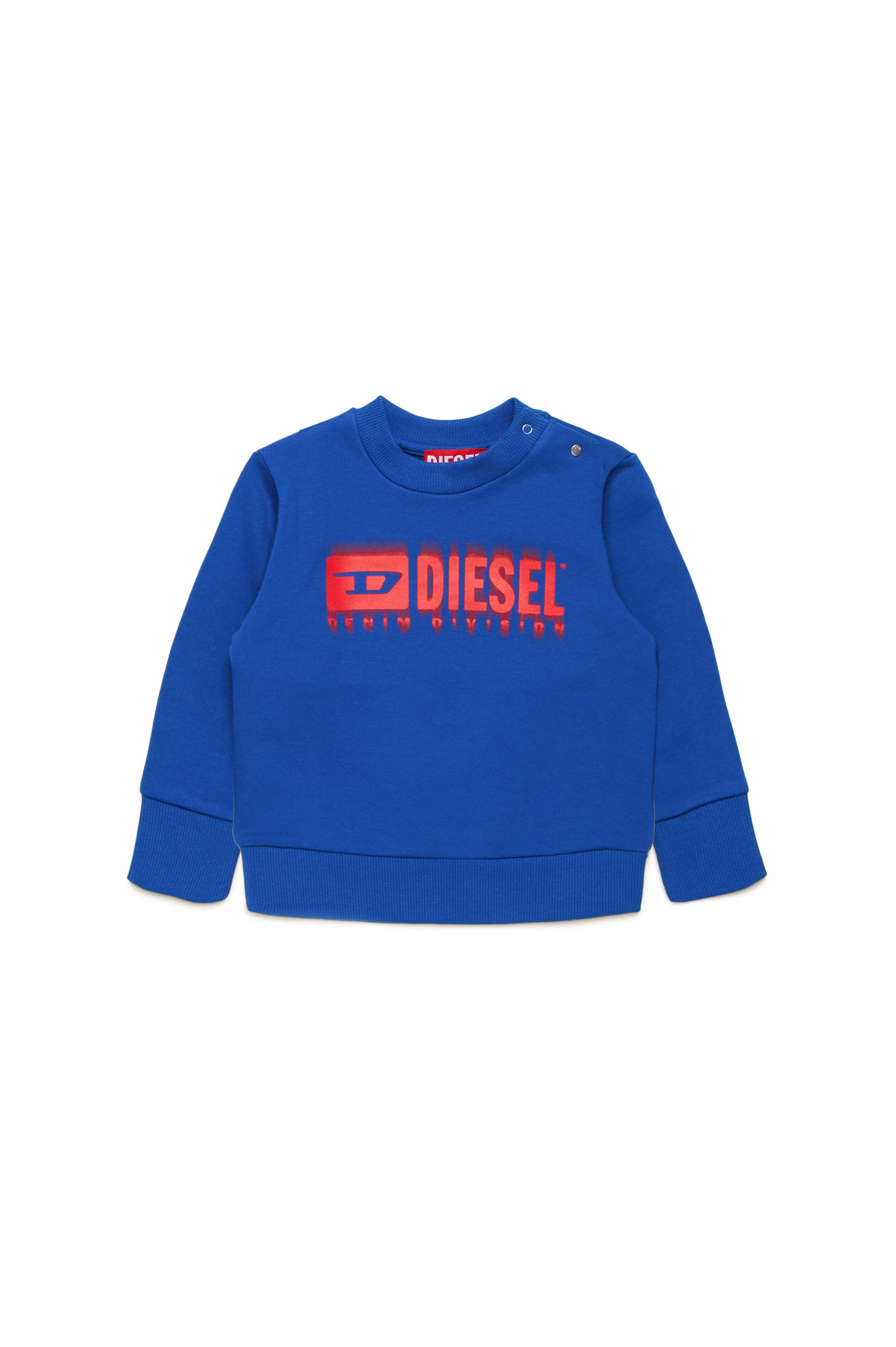 Diesel - SGINNL8B, Mixte Sweat-shirt avec logo taché in Bleu - Image 1
