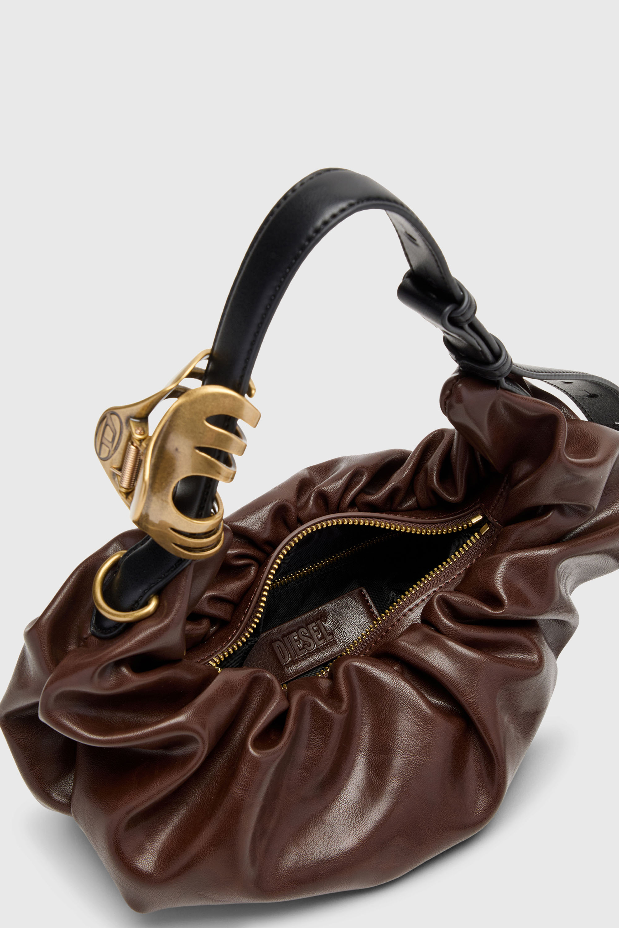Diesel - GRAB-D HOBO S, Grab-D-Sac hobo froiss&eacute; Femme in Marron - 6