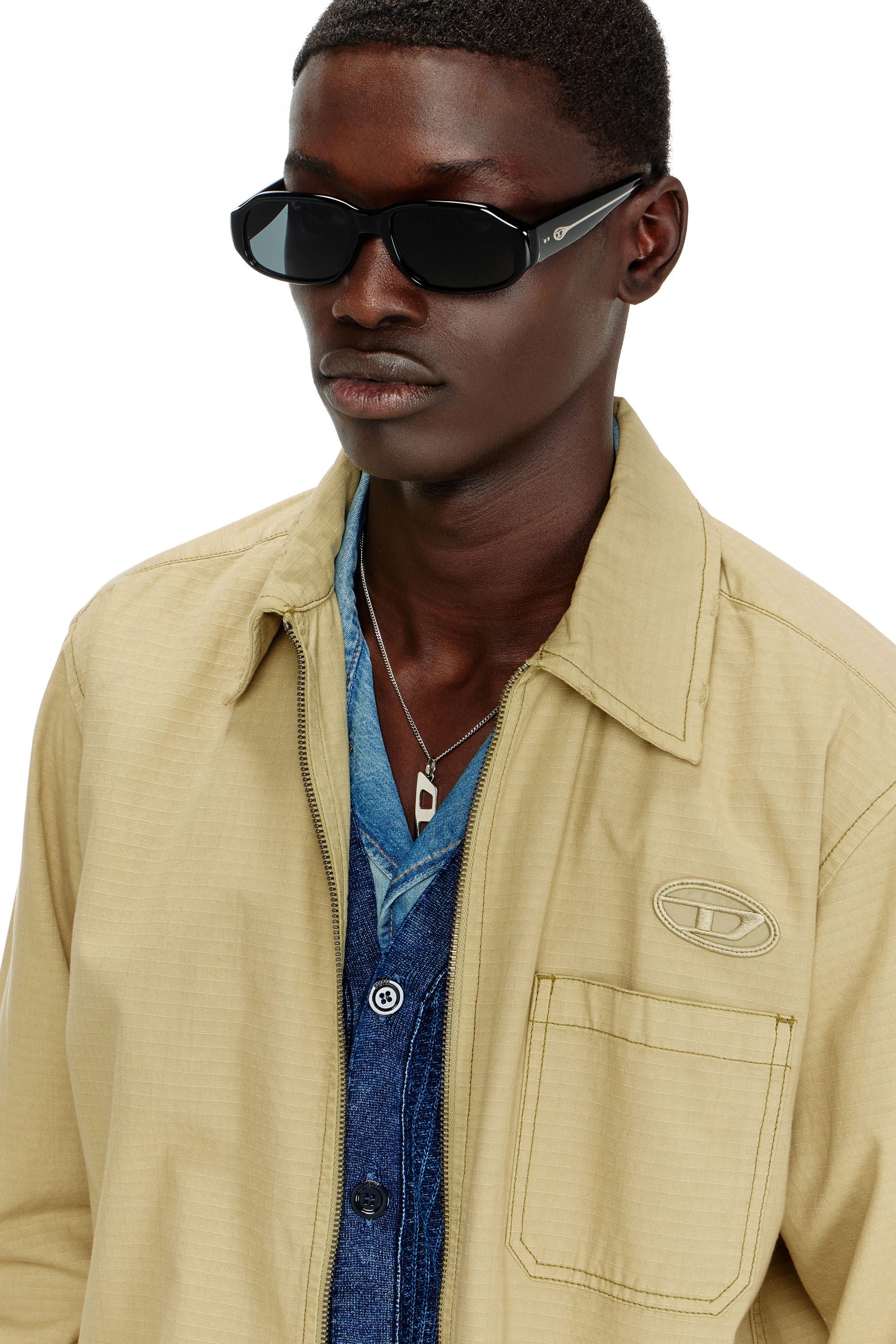 Diesel - 0DL2009U, Lunettes de soleil rectangulaires Mixte in Noir - 1