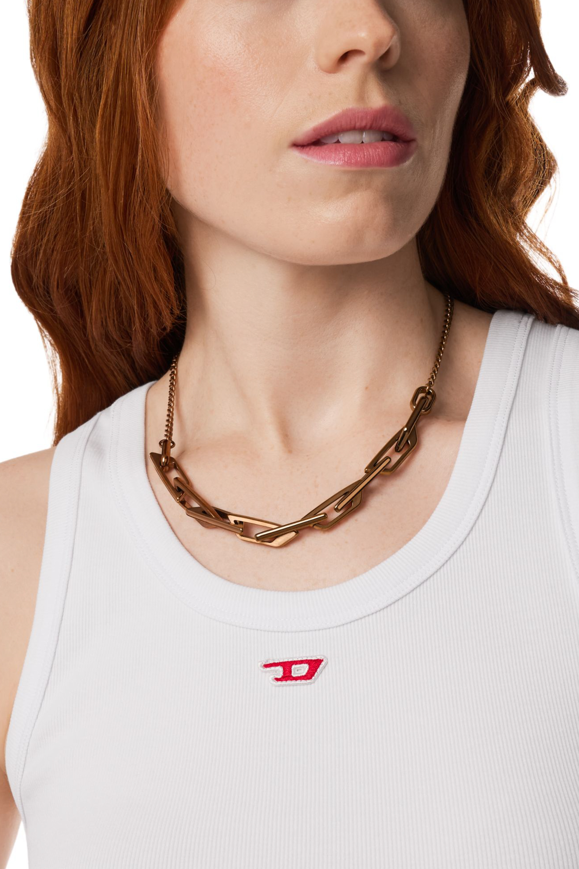 Diesel - DX1646200 JEWELLERY, Collier chaîne en acier inoxydable Mixte in Marron - 3