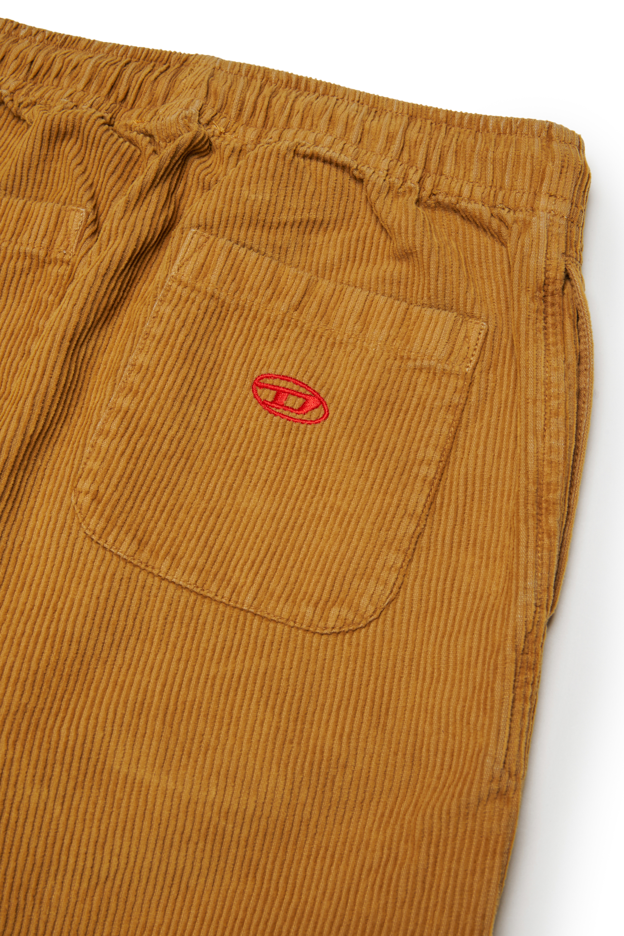 Diesel - PMILL, Pantalon en velours c&ocirc;tel&eacute; avec taille &agrave; coulisse Homme in Marron - 4