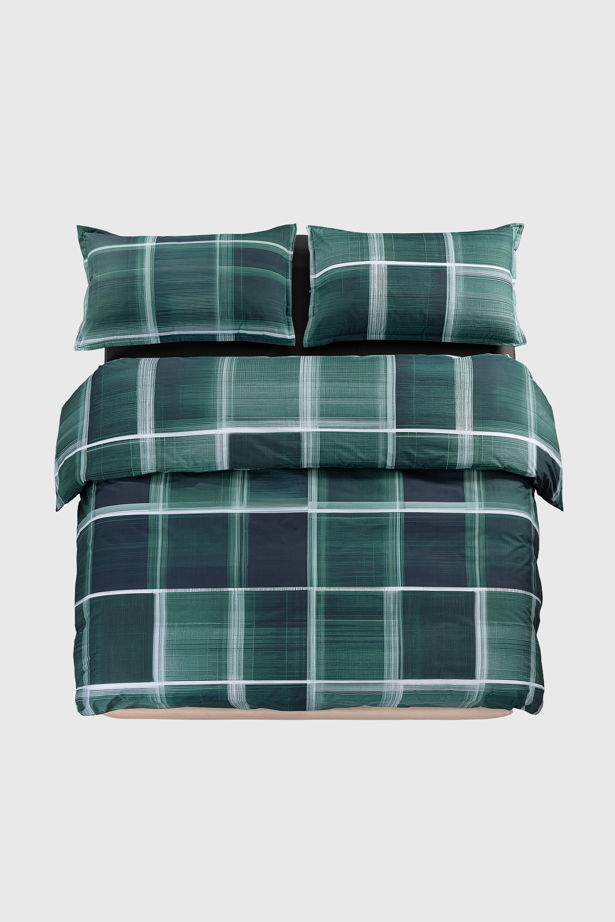 Diesel - 1016332  PSYCHEDELIC CHECKS BLUE  DUVET, Parure de housse de couette en percale pour lit queen size Mixte in Vert - 1