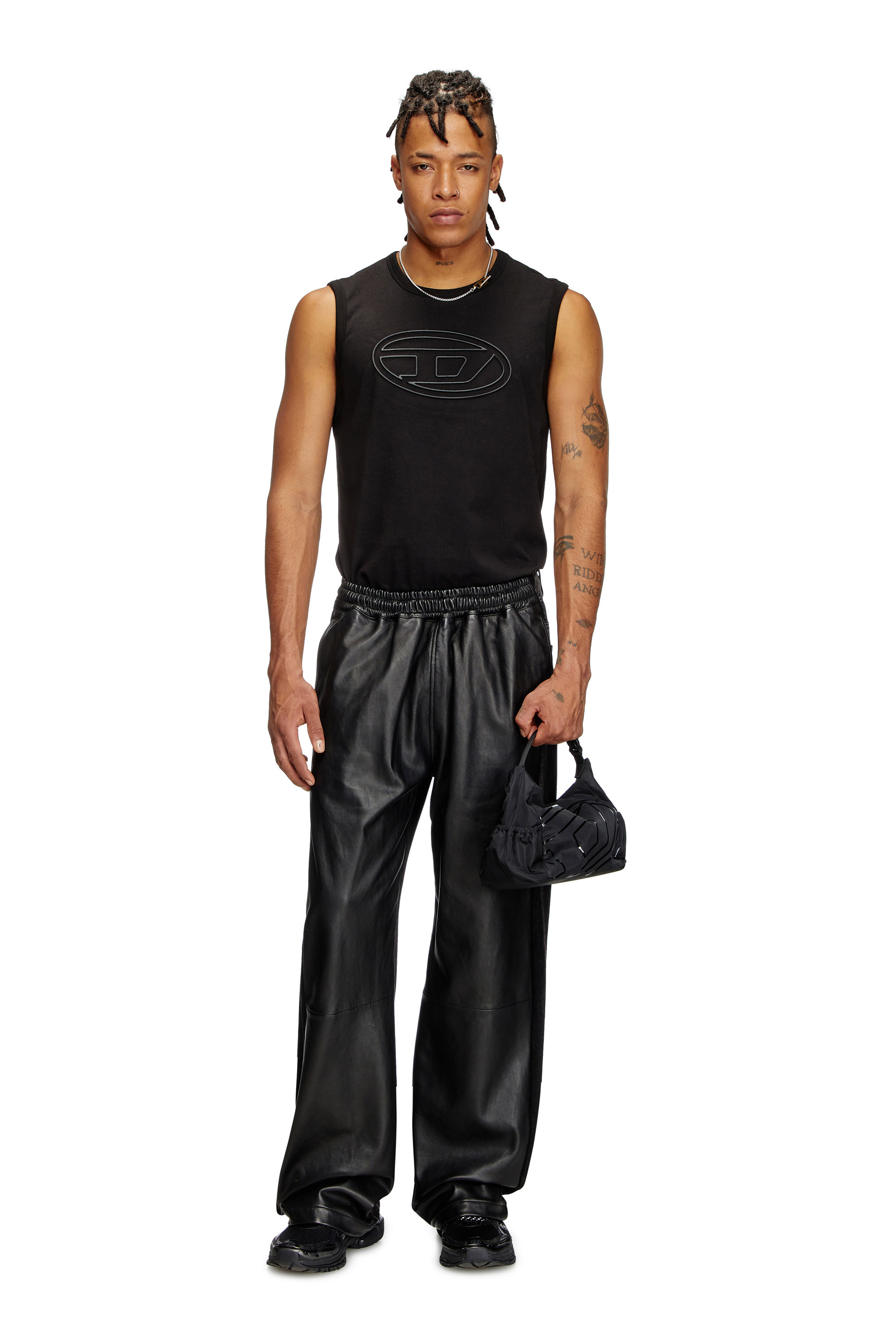 Diesel - T-BISCO-BIGOVAL, Top sans manches Homme in Noir - 1