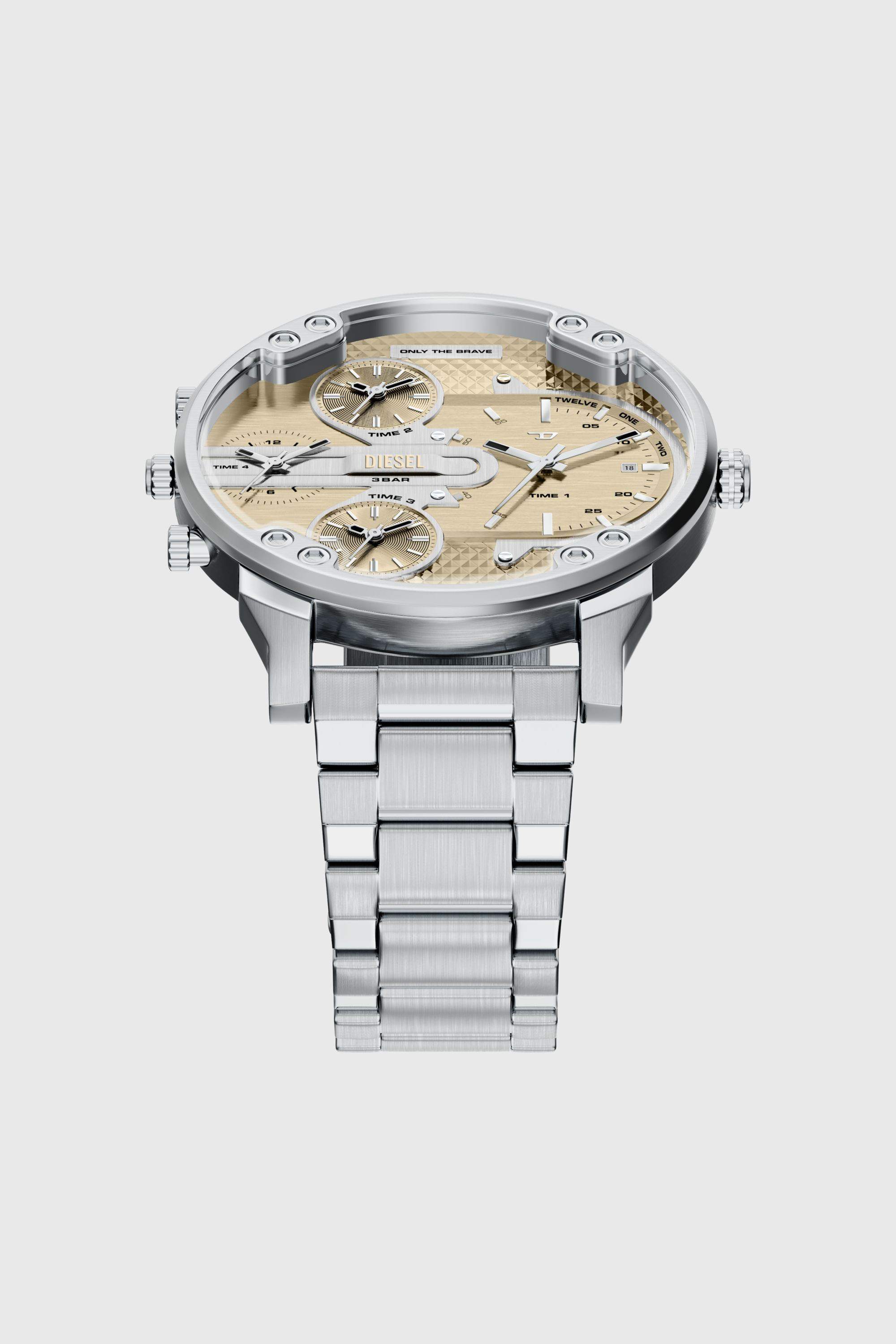 Diesel - DZ7495 WATCH, Montre en acier inoxydable Mr. Daddy Slim Homme in Gris argent&eacute; - 4