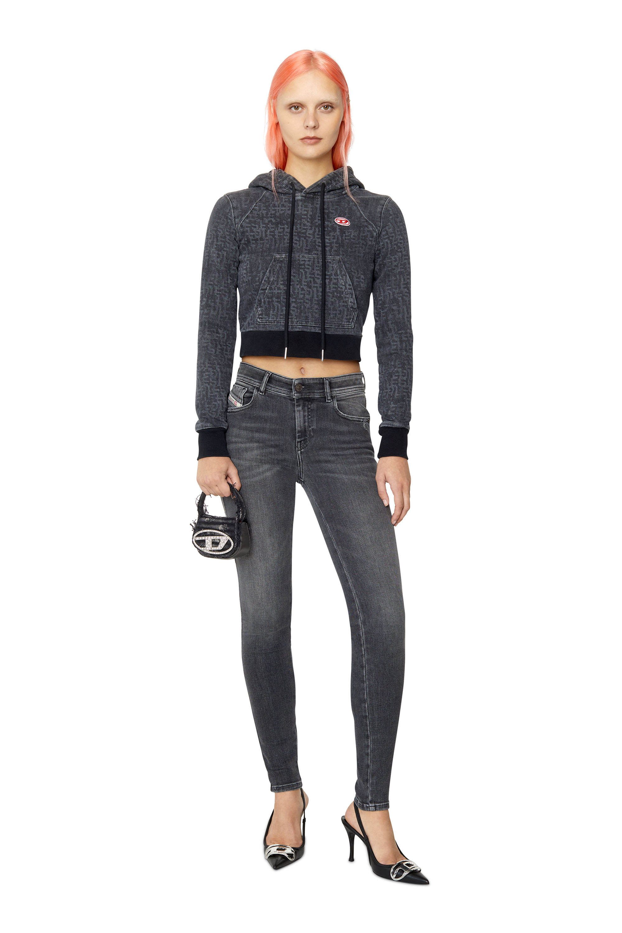 Diesel - 1DR XS, 1DR XS - Mini sac iconique en toile avec cristaux Femme in Noir - 1