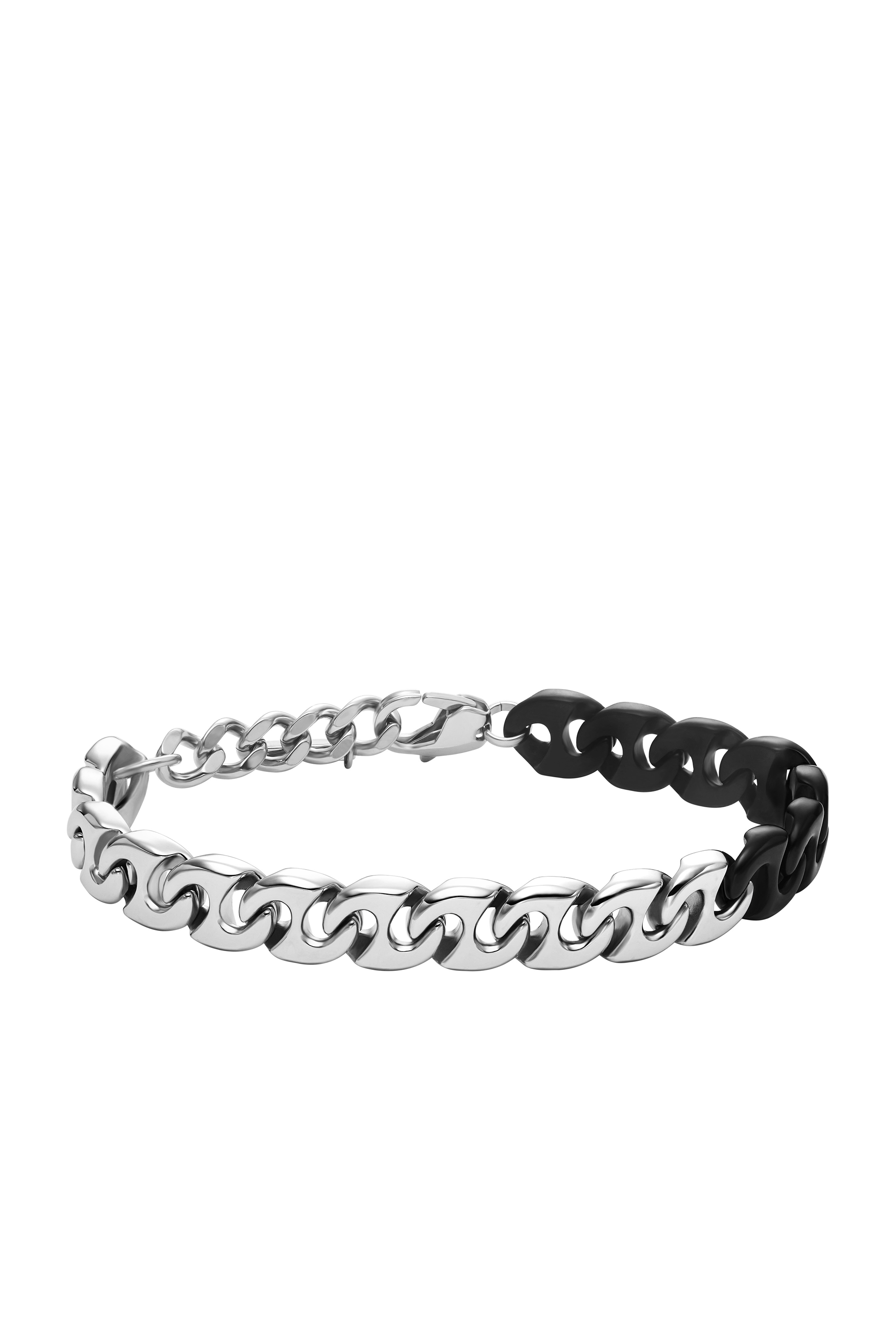 Diesel - DX1529931, Bracelet chaîne en acier inoxydable bicolore Mixte in Gris argenté - 1