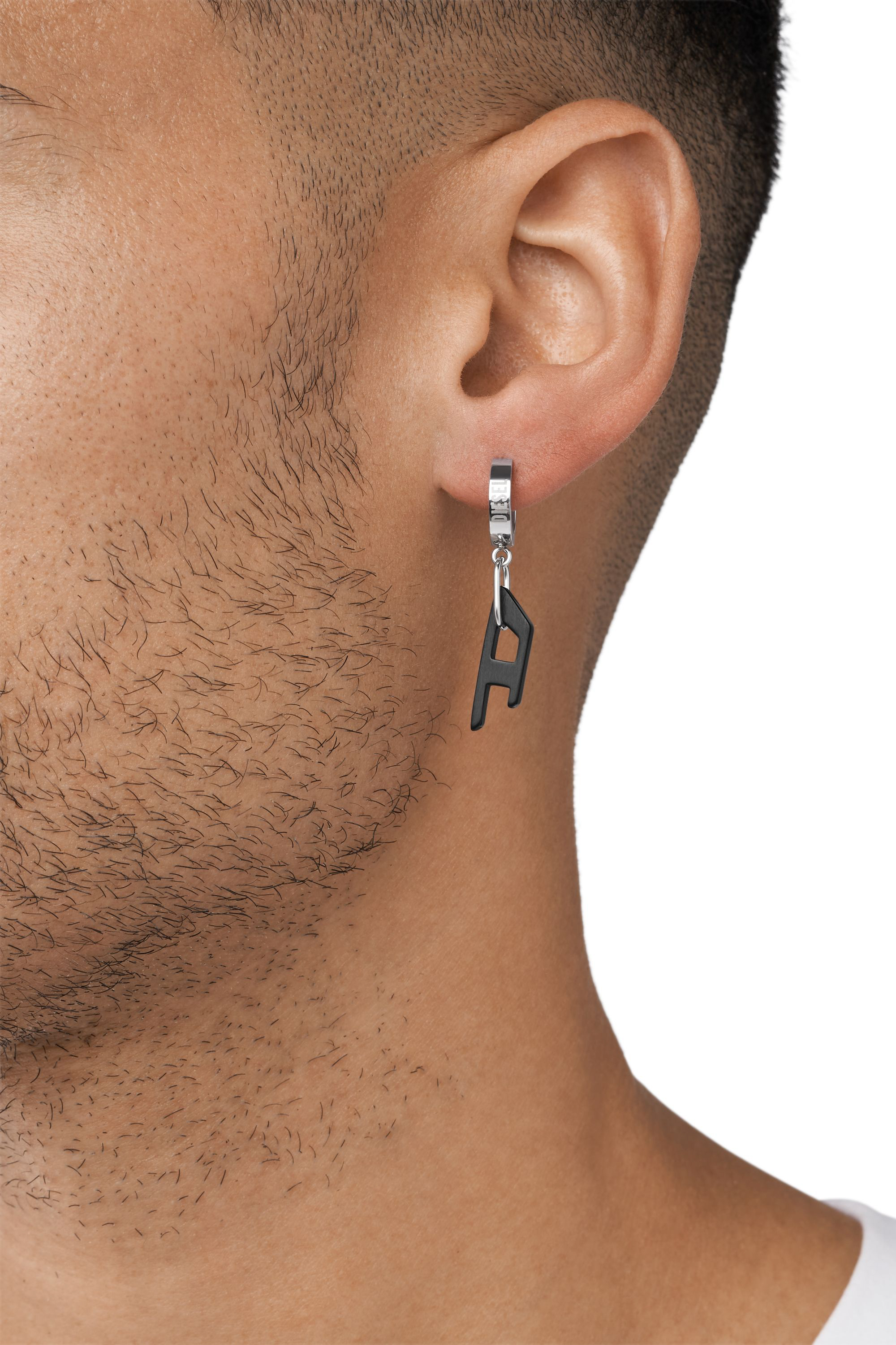 Diesel - DX1418, Boucle d'oreille en acier bicolore Mixte in Noir - 3