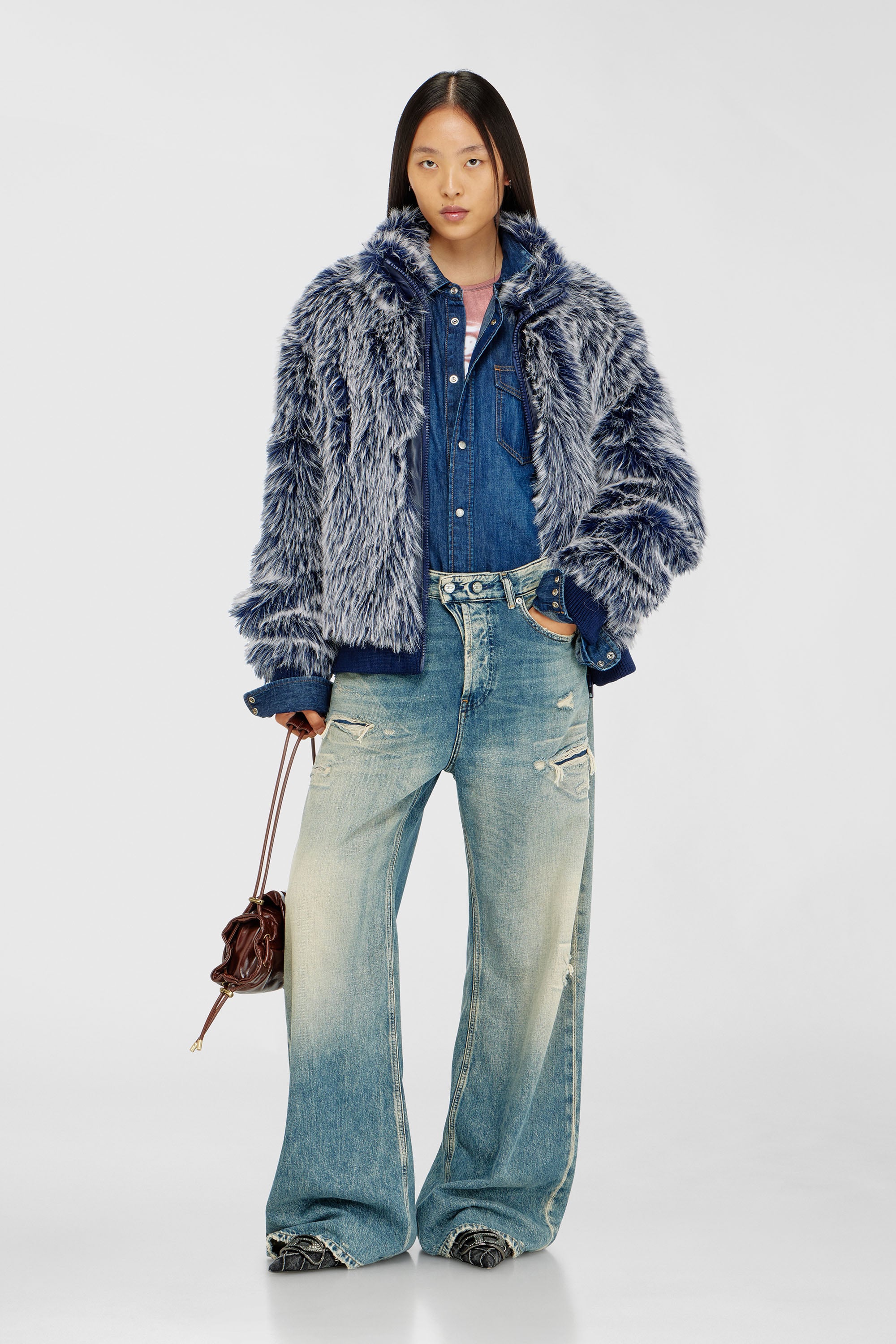 Diesel - Relaxed Jeans 1996 D-Sire 09P62 Femme, Bleu moyen - Image 1