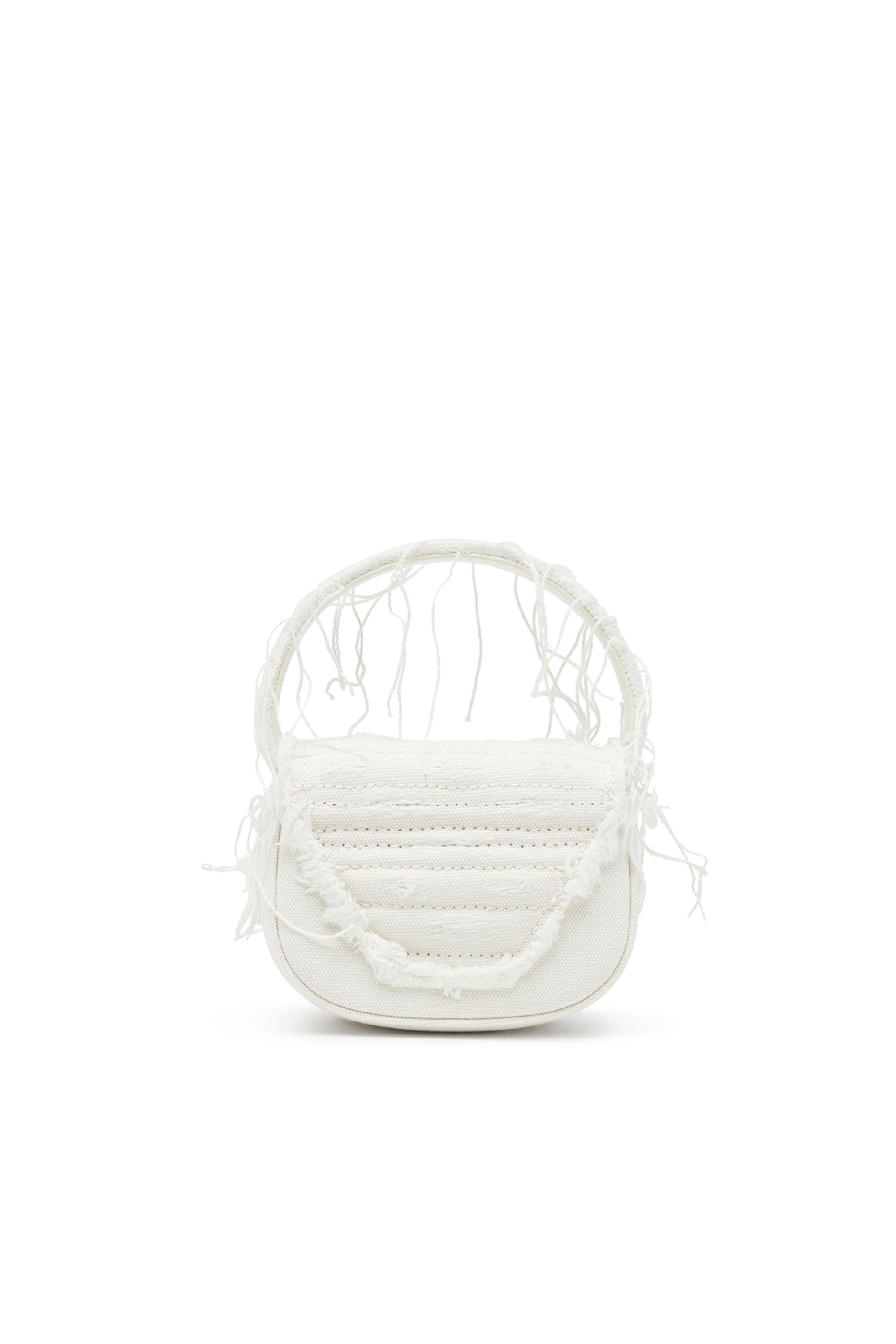 Diesel - 1DR XS, 1DR XS-Mini sac embl&eacute;matique en toile et cuir Femme in Blanc - 3