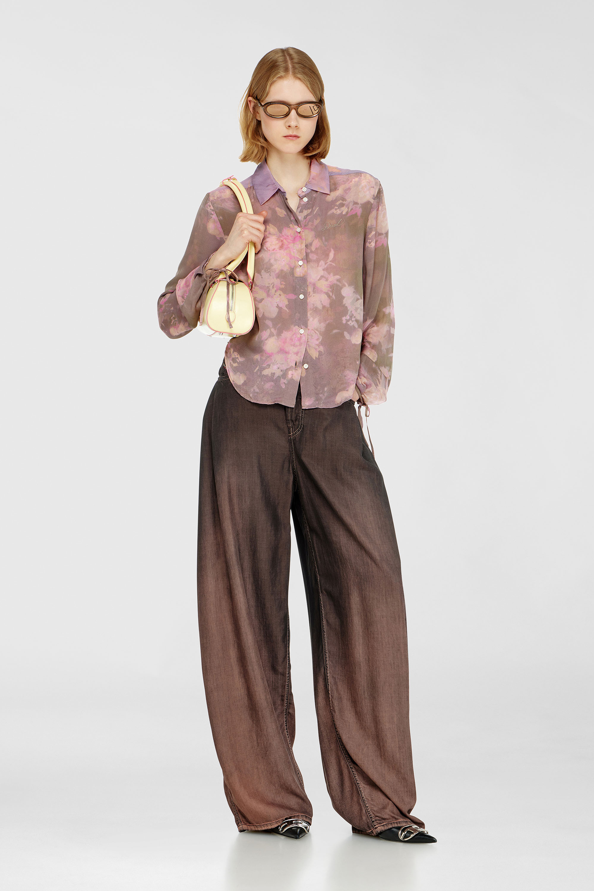 Diesel - C-LEVER, Chemisier en chiffon &agrave; imprim&eacute; floral all-over Femme in Polychrome - 2