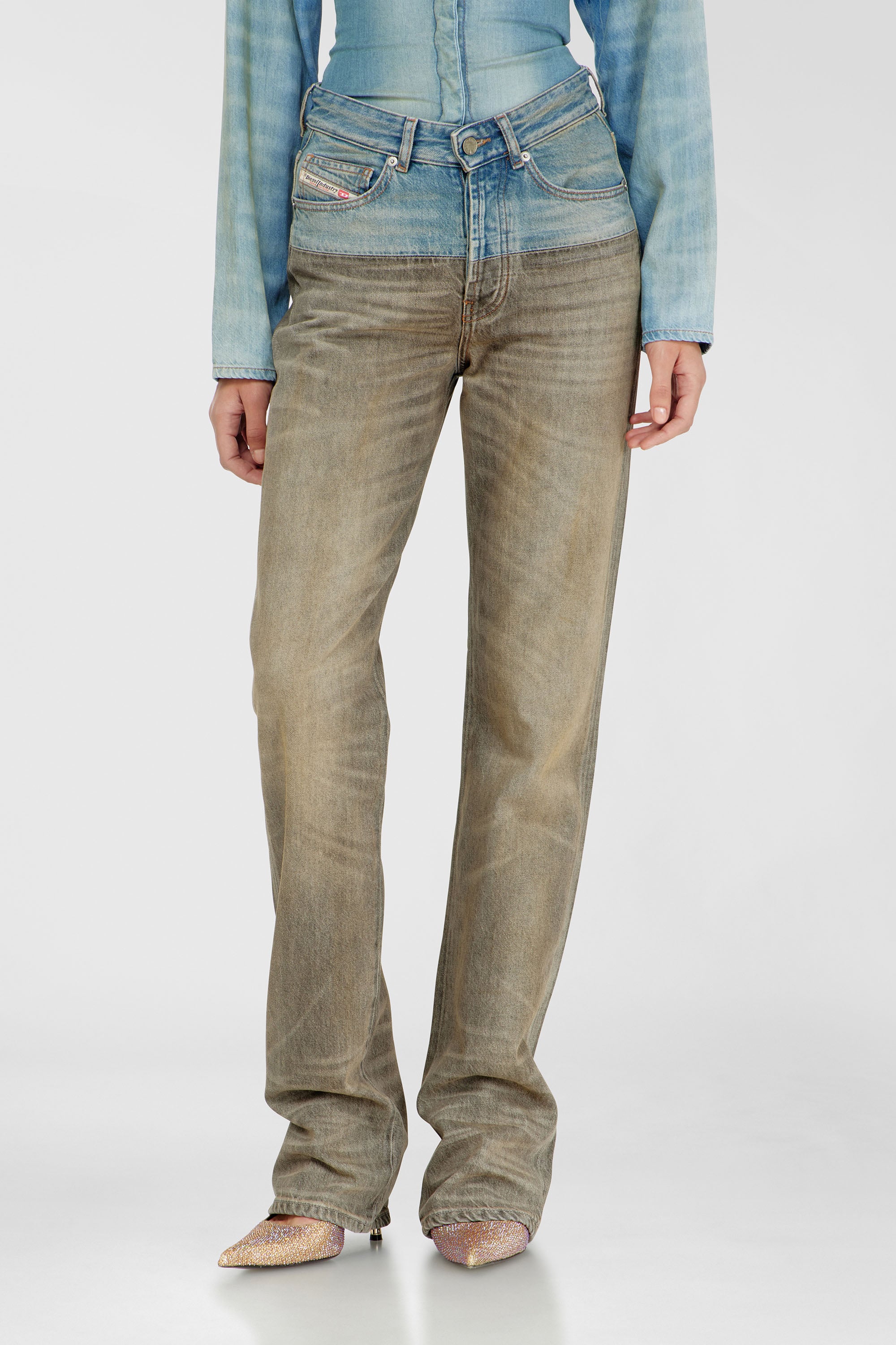Diesel - Regular Jeans D-Sie 0ADDX Femme, Gris/Bleu - Image 1