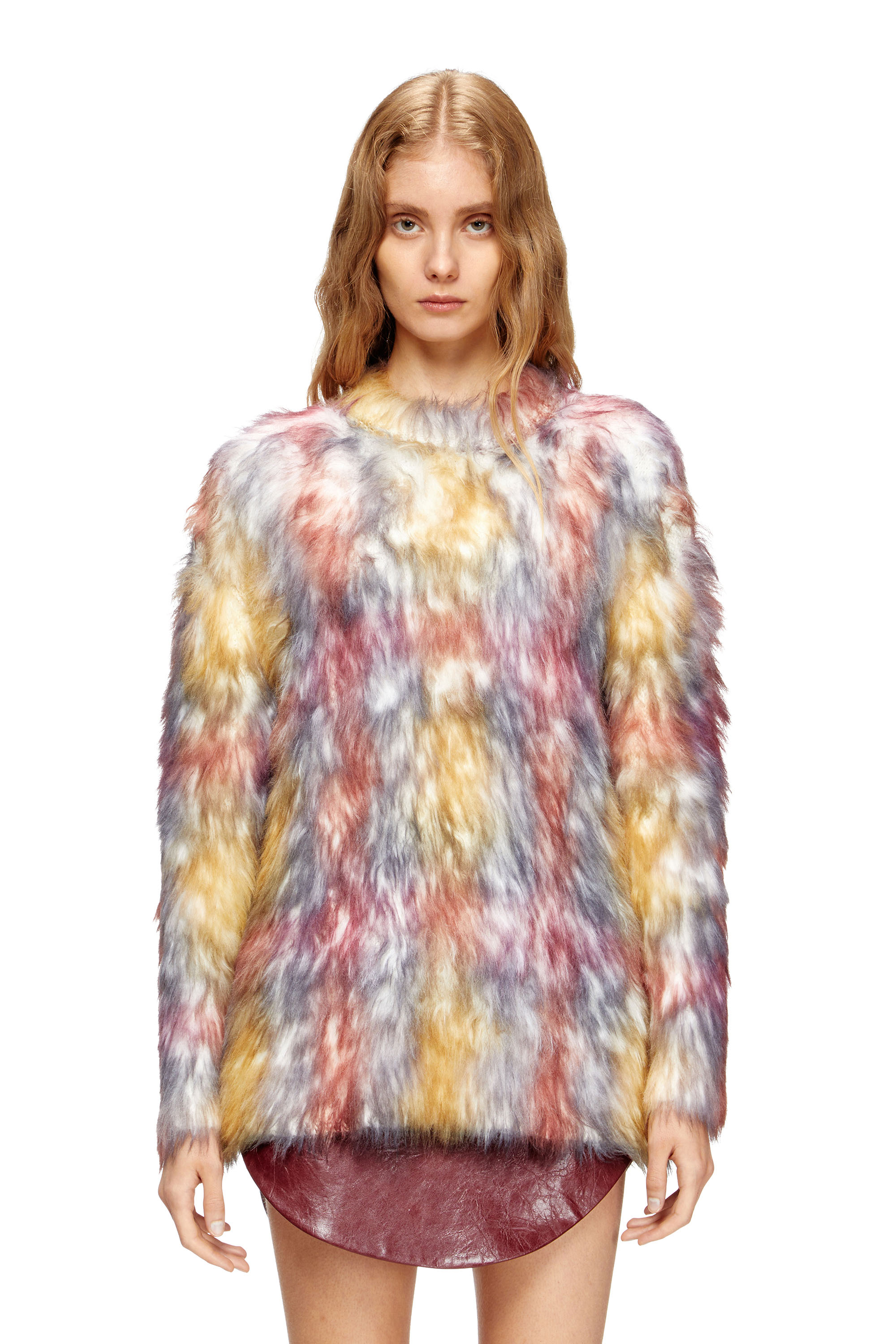 Diesel - M-BERRY, Pull moelleux avec imprimé à carreaux Femme in Polychrome - 3