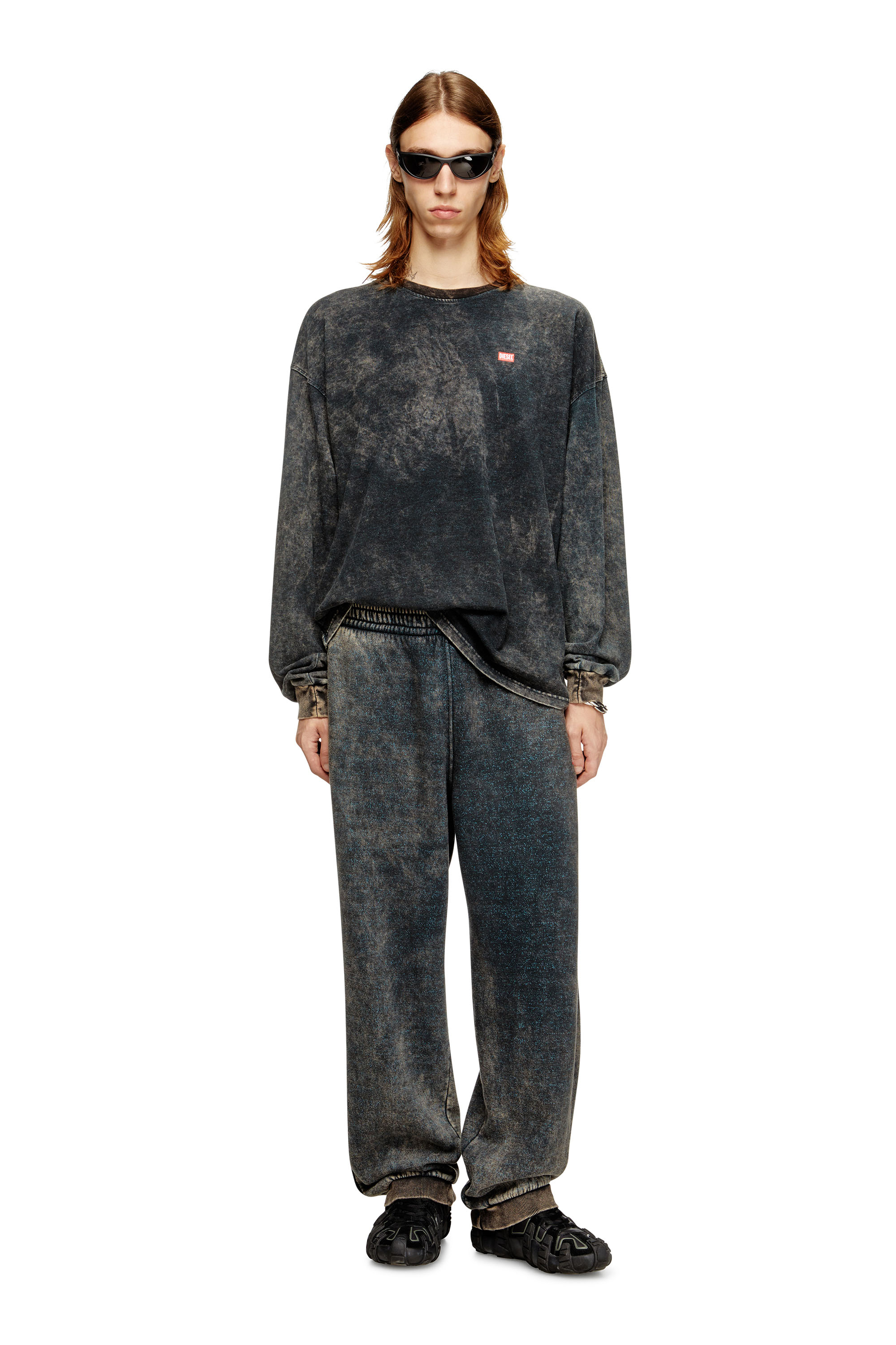 Diesel - T-BOXT-LS-T3, T-shirt en coton à manches longues Homme in Noir - 2