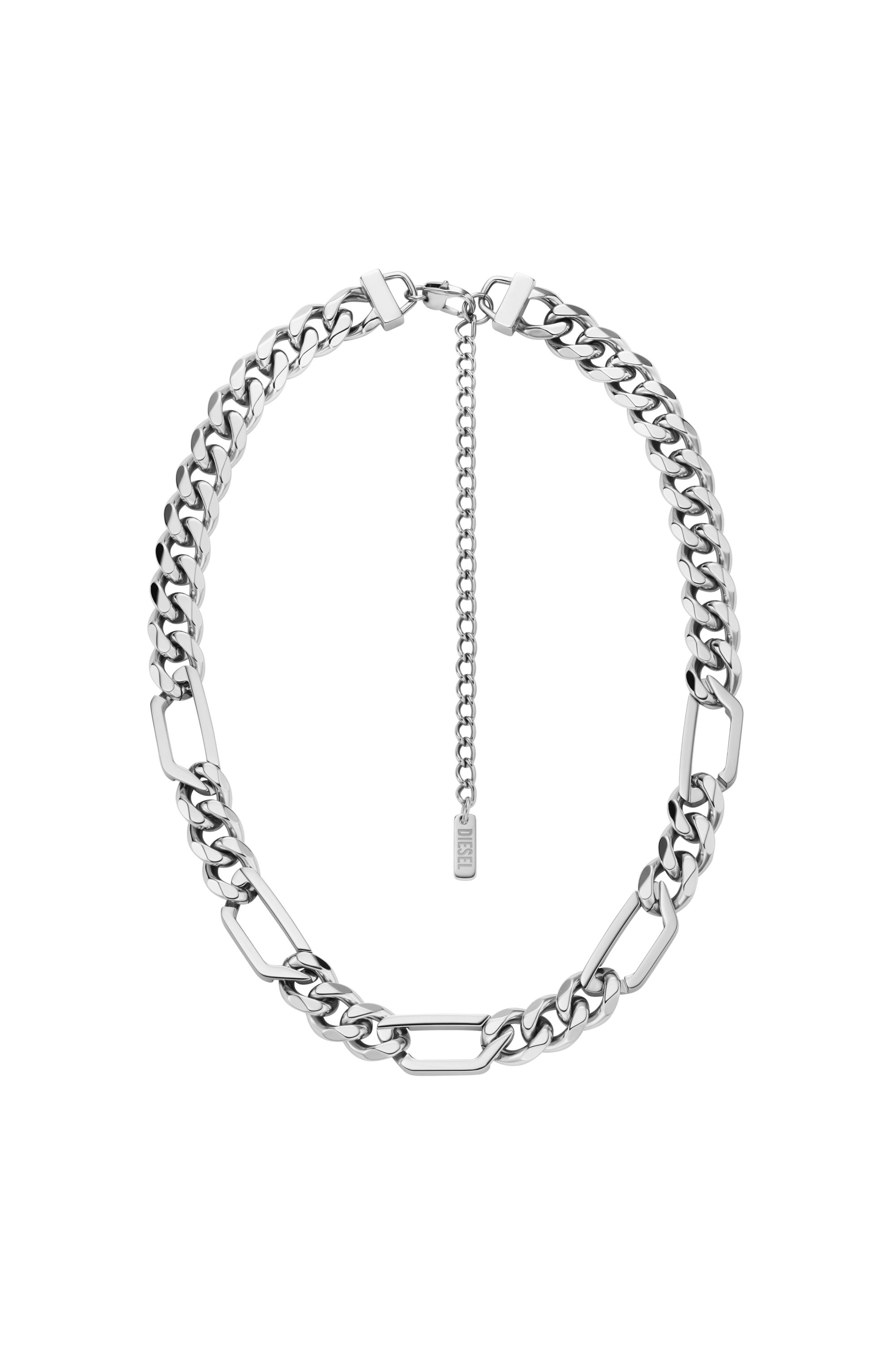 Diesel - DX1626040 JEWELLERY, Collier chaîne en acier inoxydable Mixte in Gris argenté - 1