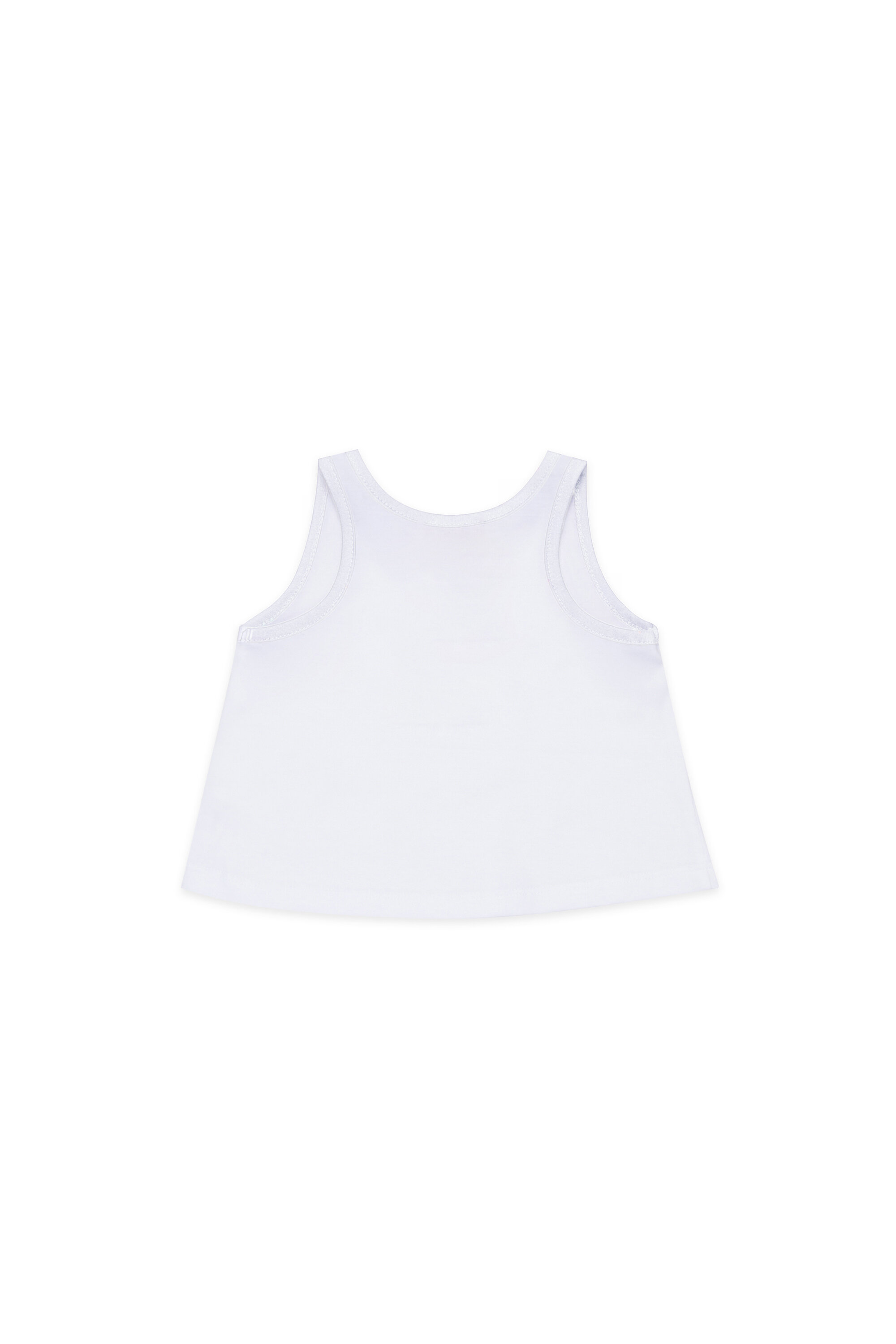 Diesel - MTICEB, Woman's Cotton tank top with ice cream print in White - 2