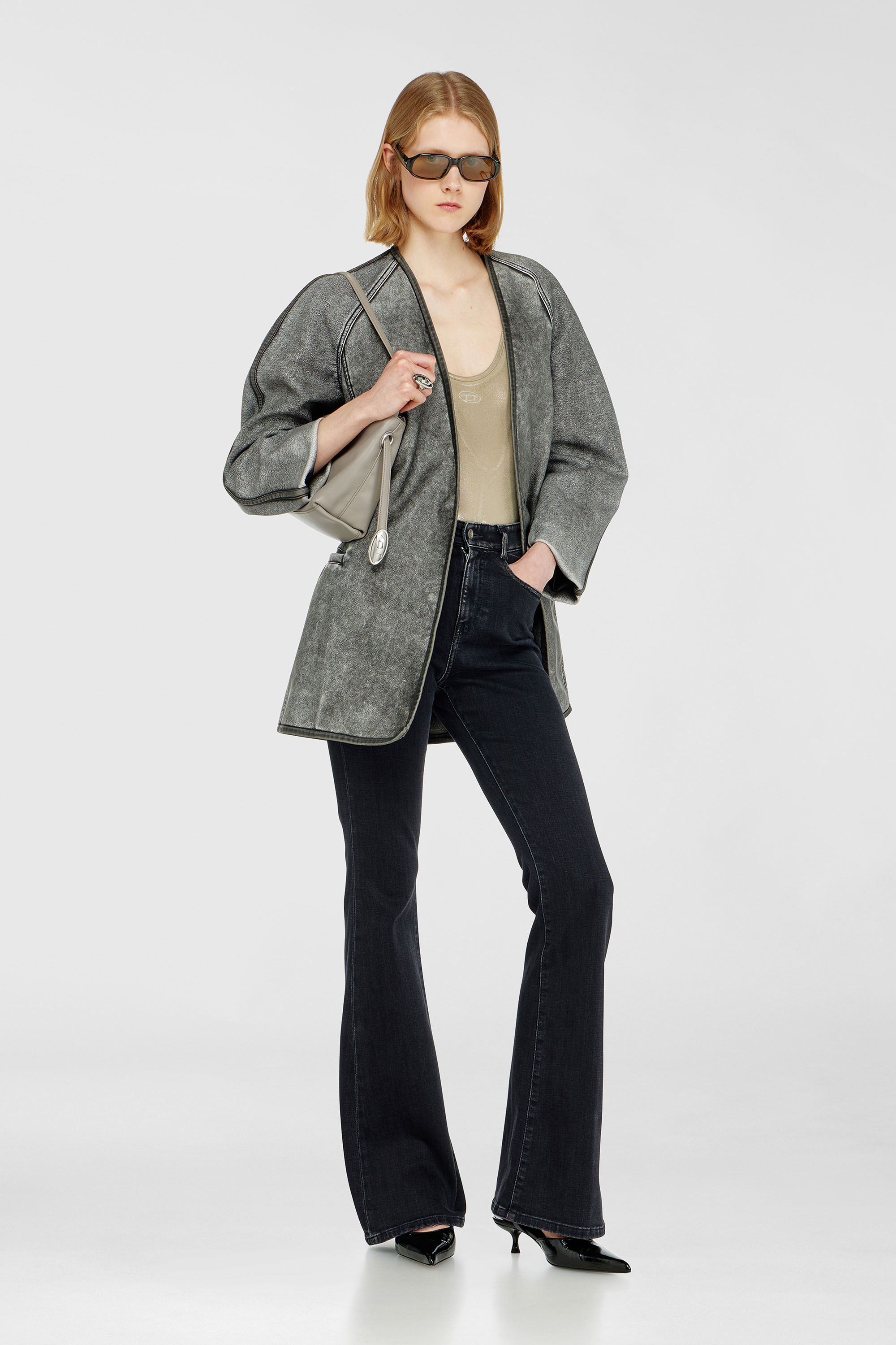 Cardigan jacket with cocoon sleeves