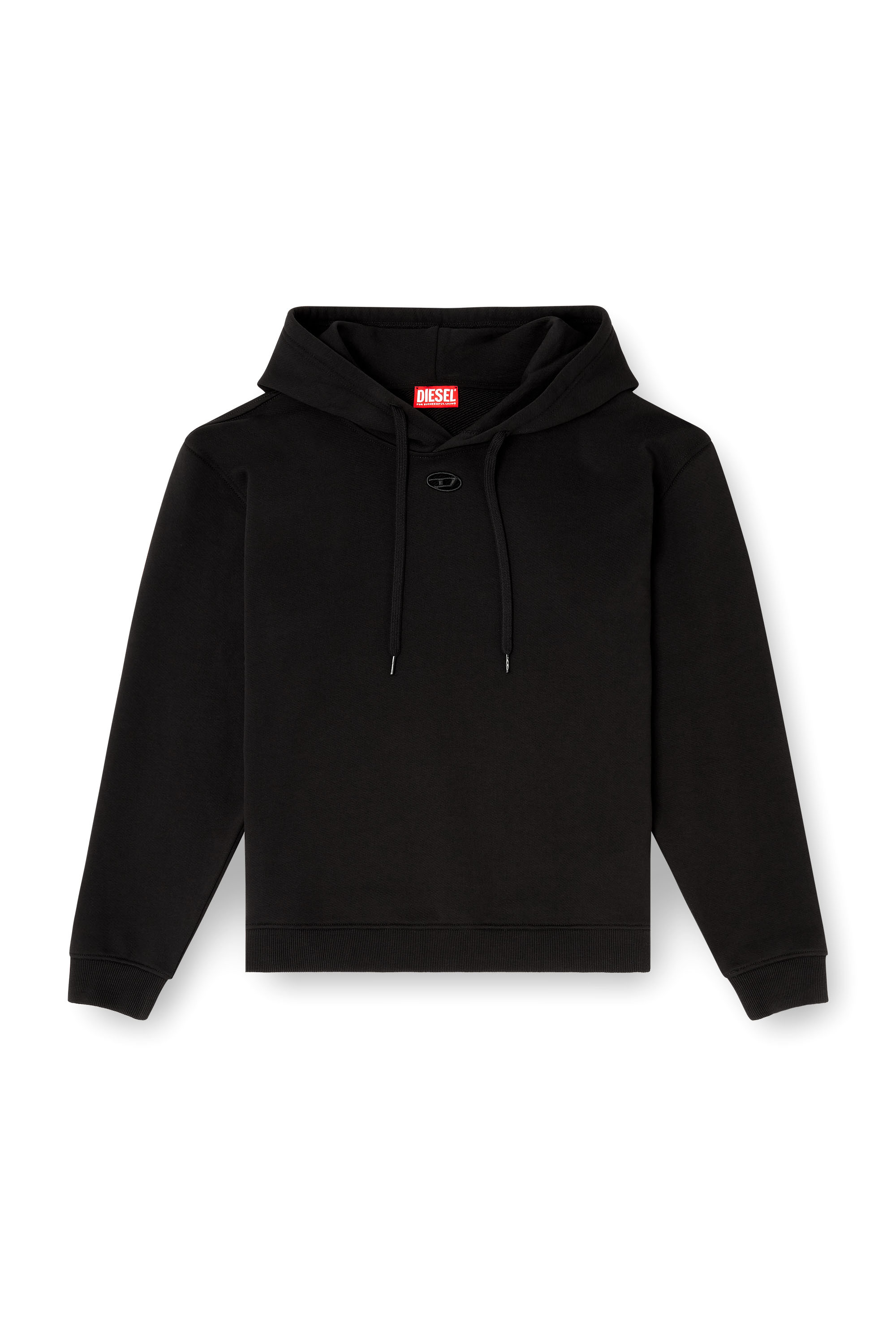 Diesel - F-NORMY-HOOD-OD, Sweat à capuche en coton avec logo Oval D Femme in Noir - 3