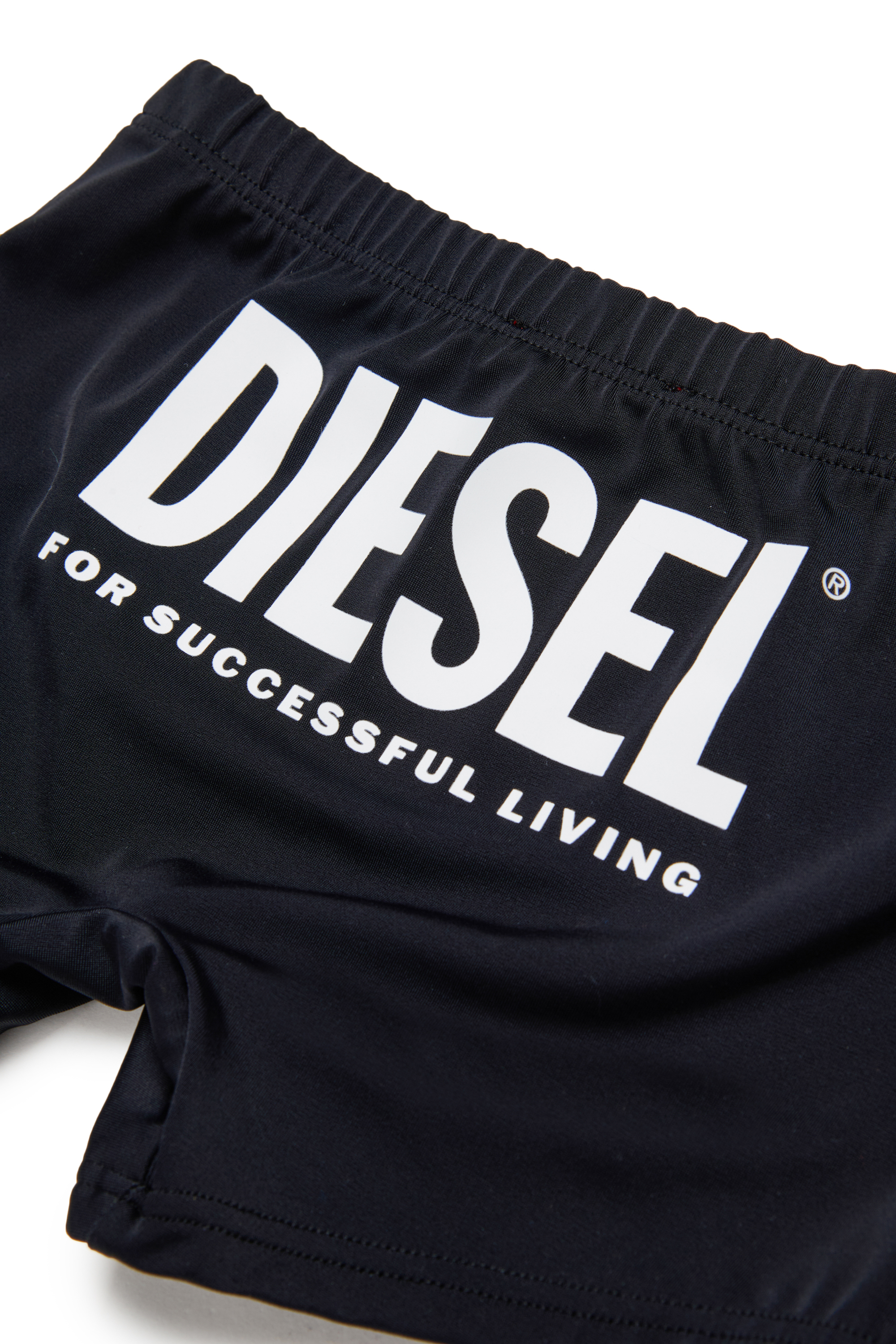 Diesel - MISFEL, Short de bain avec logo imprim&eacute; au dos Homme in Noir - 4