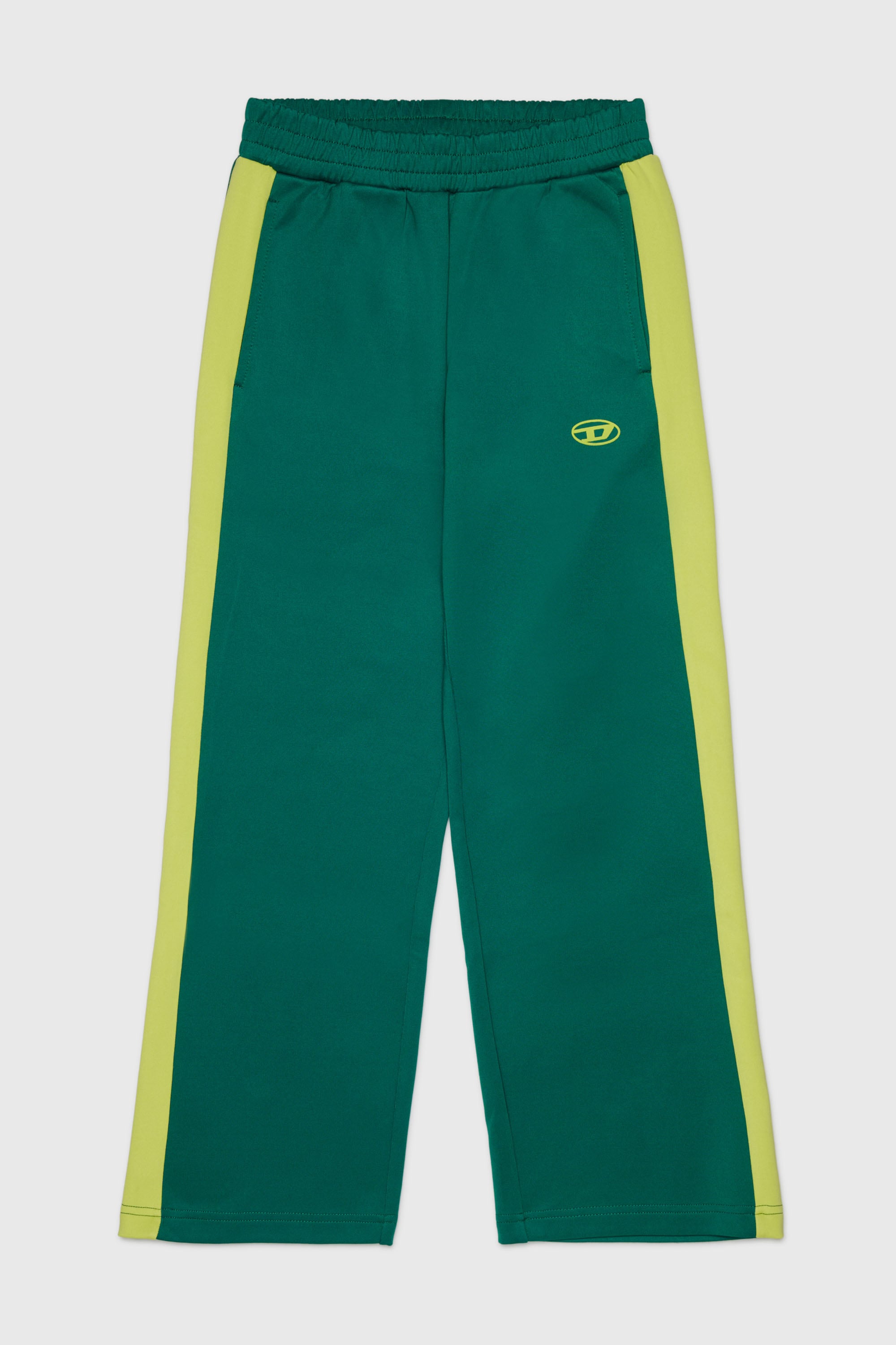 Diesel - PBOS, Pantalon de surv&ecirc;tement avec bandes lat&eacute;rales Homme in Vert - 1
