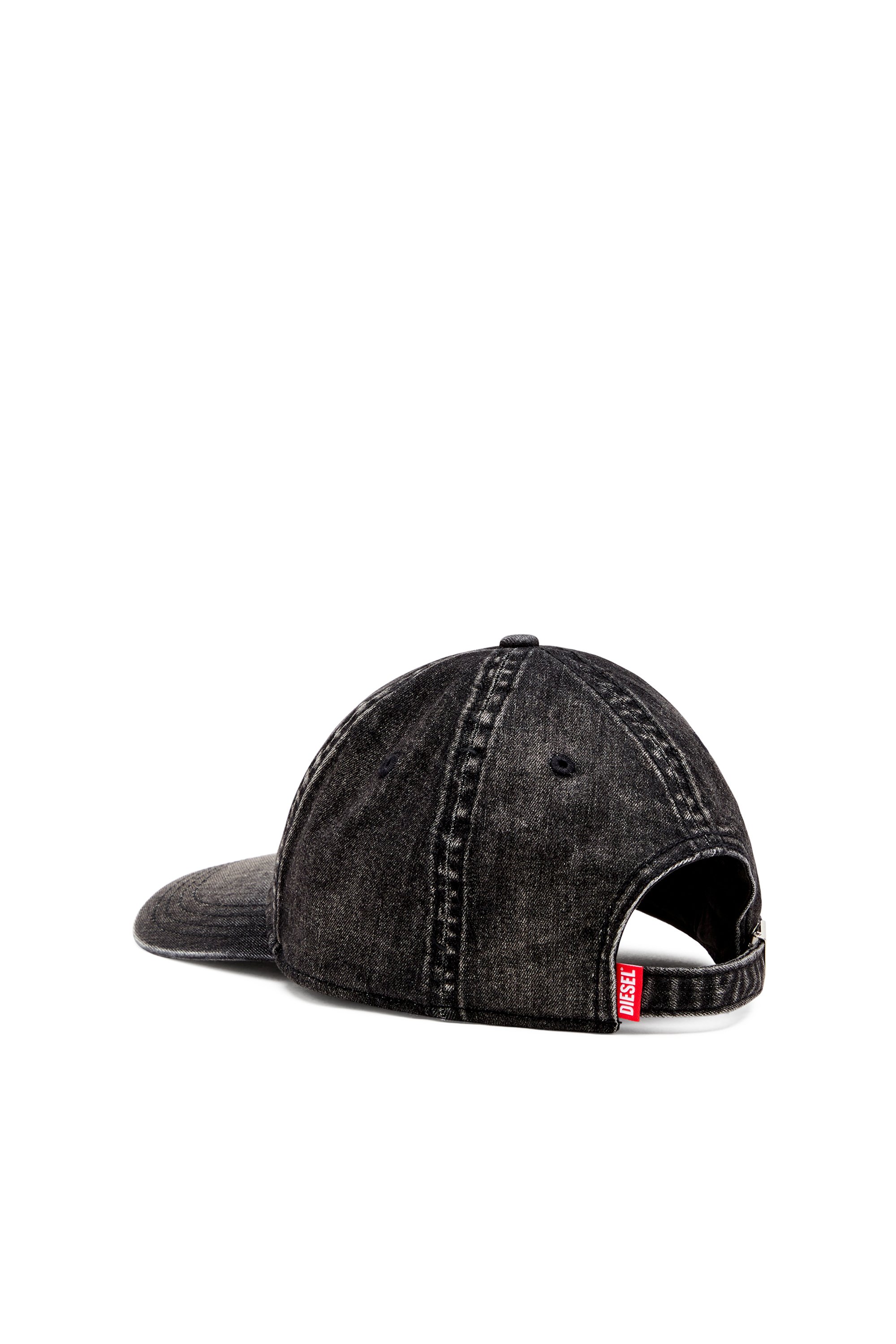 Diesel - C-GABLE-BLACK, Casquette en denim stretch noir clair Homme in Noir - 2