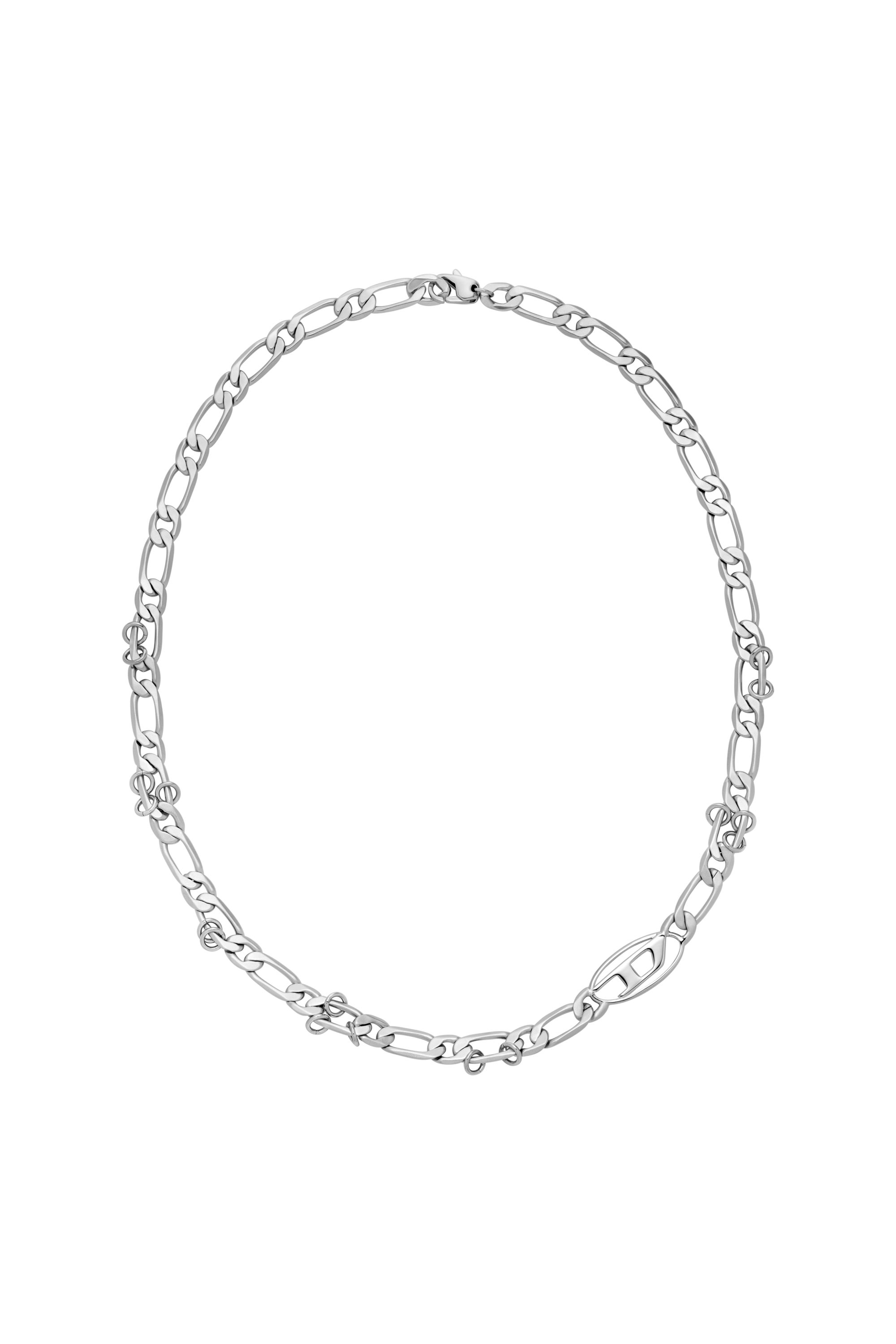 Diesel - DX1600040, Collier chaîne en acier inoxydable et laiton Mixte in Gris argenté - 1