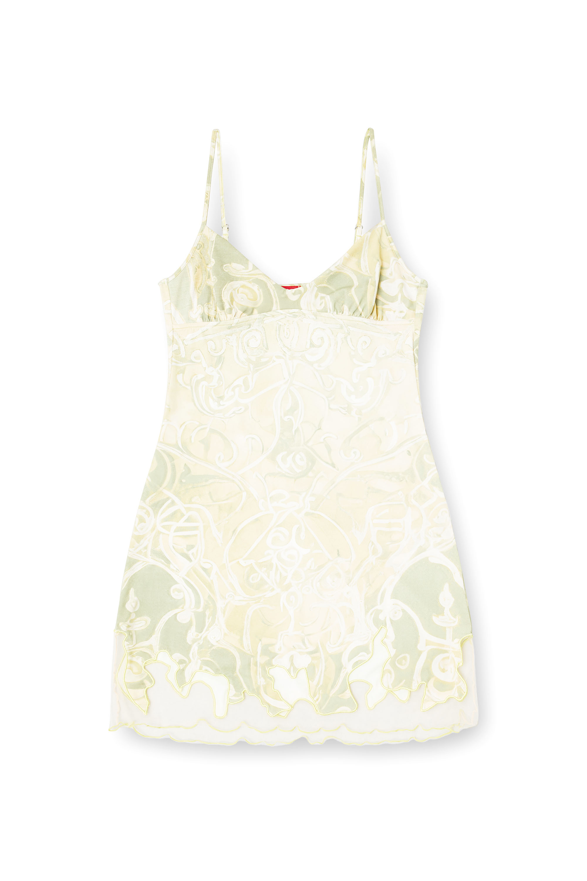 Diesel - D-INLAY, Mini-robe en nylon avec imprimé héraldique Femme in Vert - 2