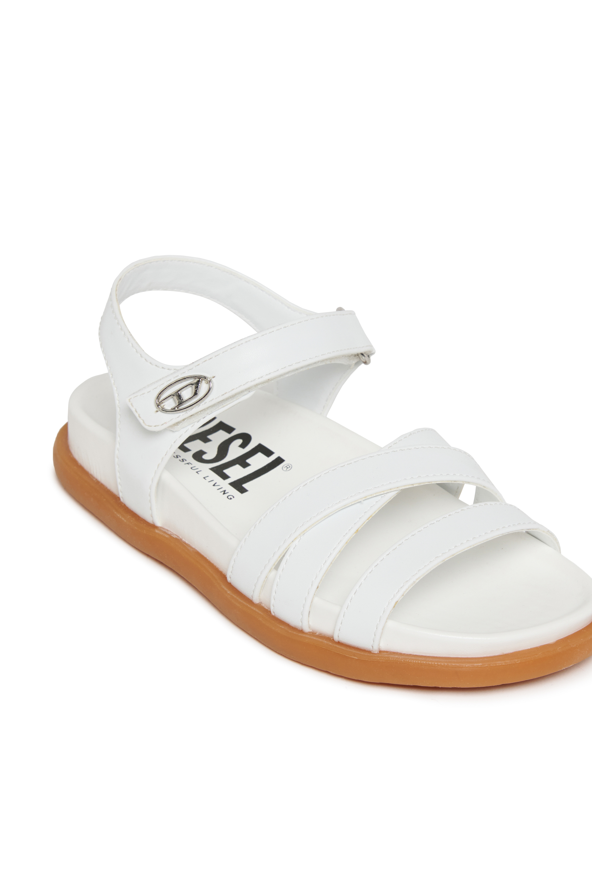 Diesel - D-SANPLA, D-SANPLA-Sandale avec d&eacute;tail logo Femme in Blanc - 4