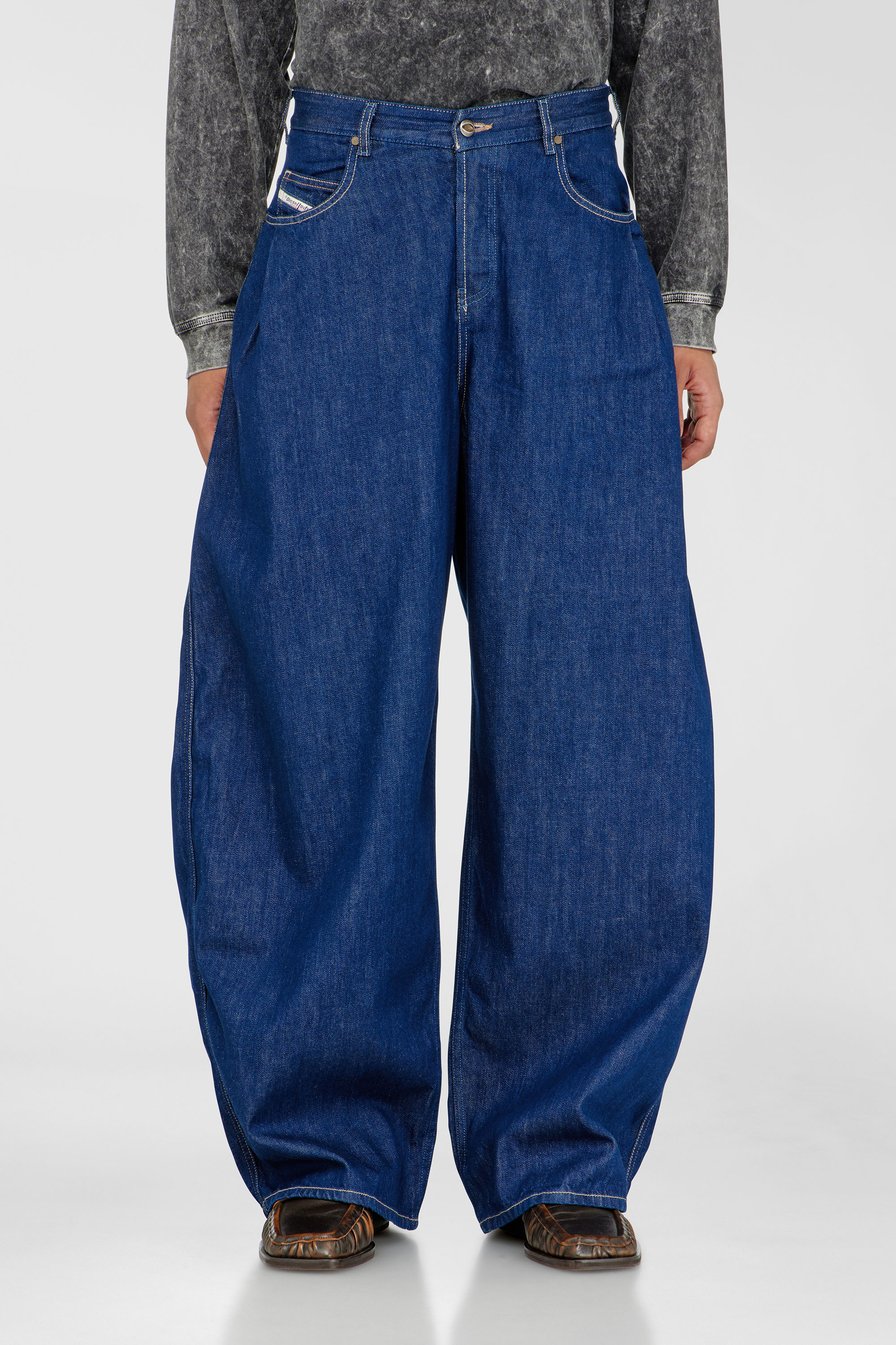 Diesel - Relaxed Jeans 1987 D-Khelz 09Q09 Femme, Bleu Fonc&eacute; - Image 6