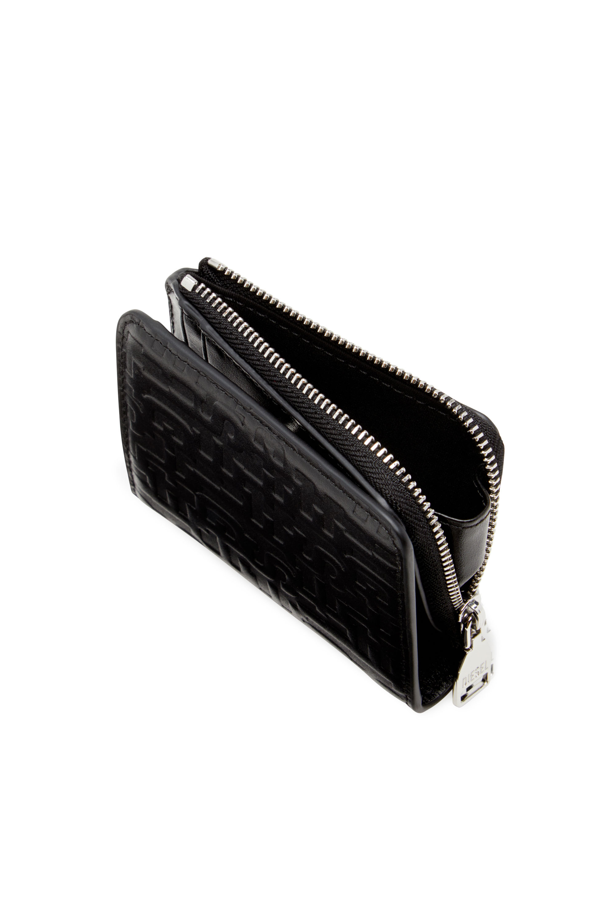 Diesel - PC MONOGRAM CARD HOLDER ZIP L, Black - Image 4