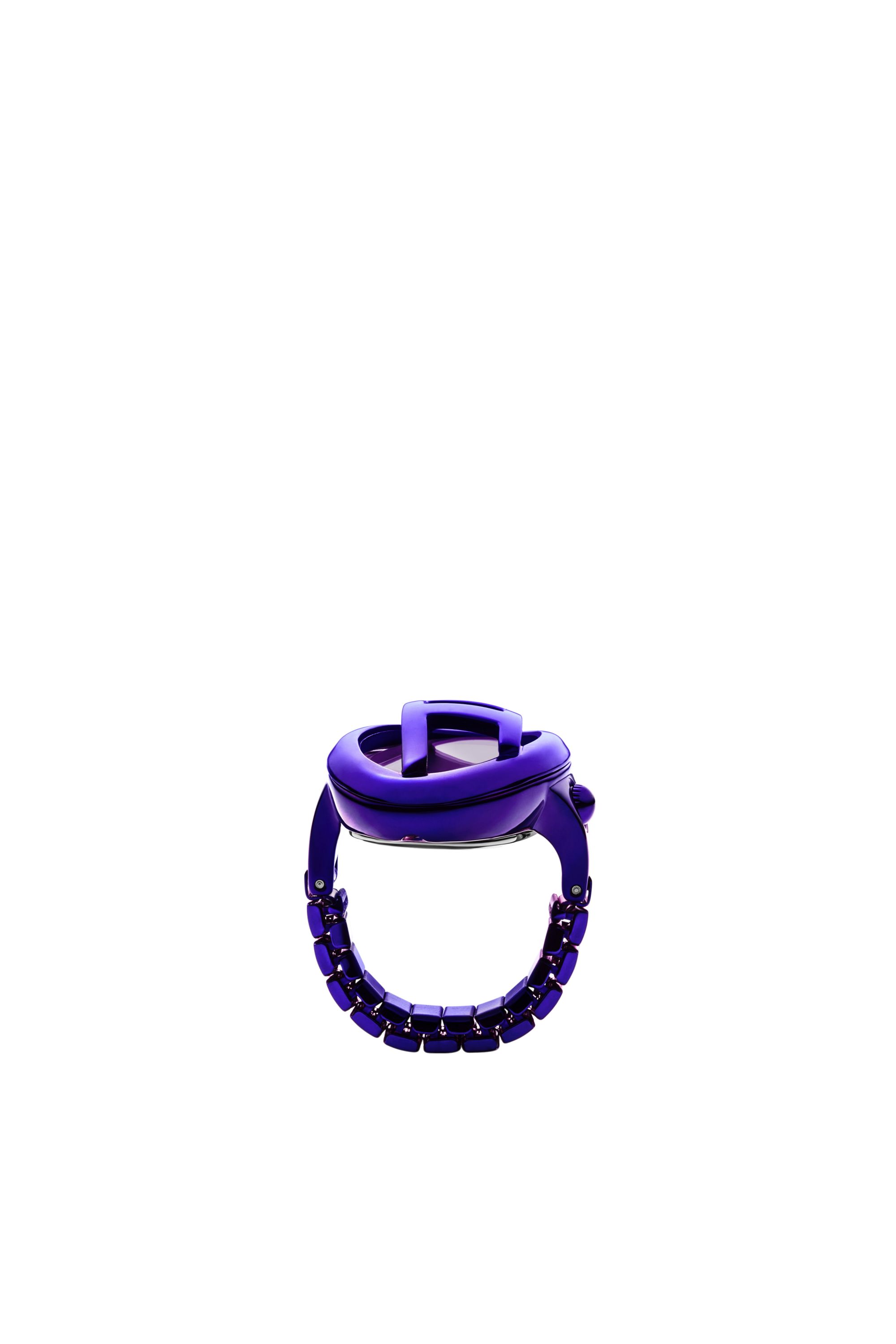 Diesel - DZ5624 WATCH, Bague montre D-Era en acier inoxydable violet Femme in Bleu - 4