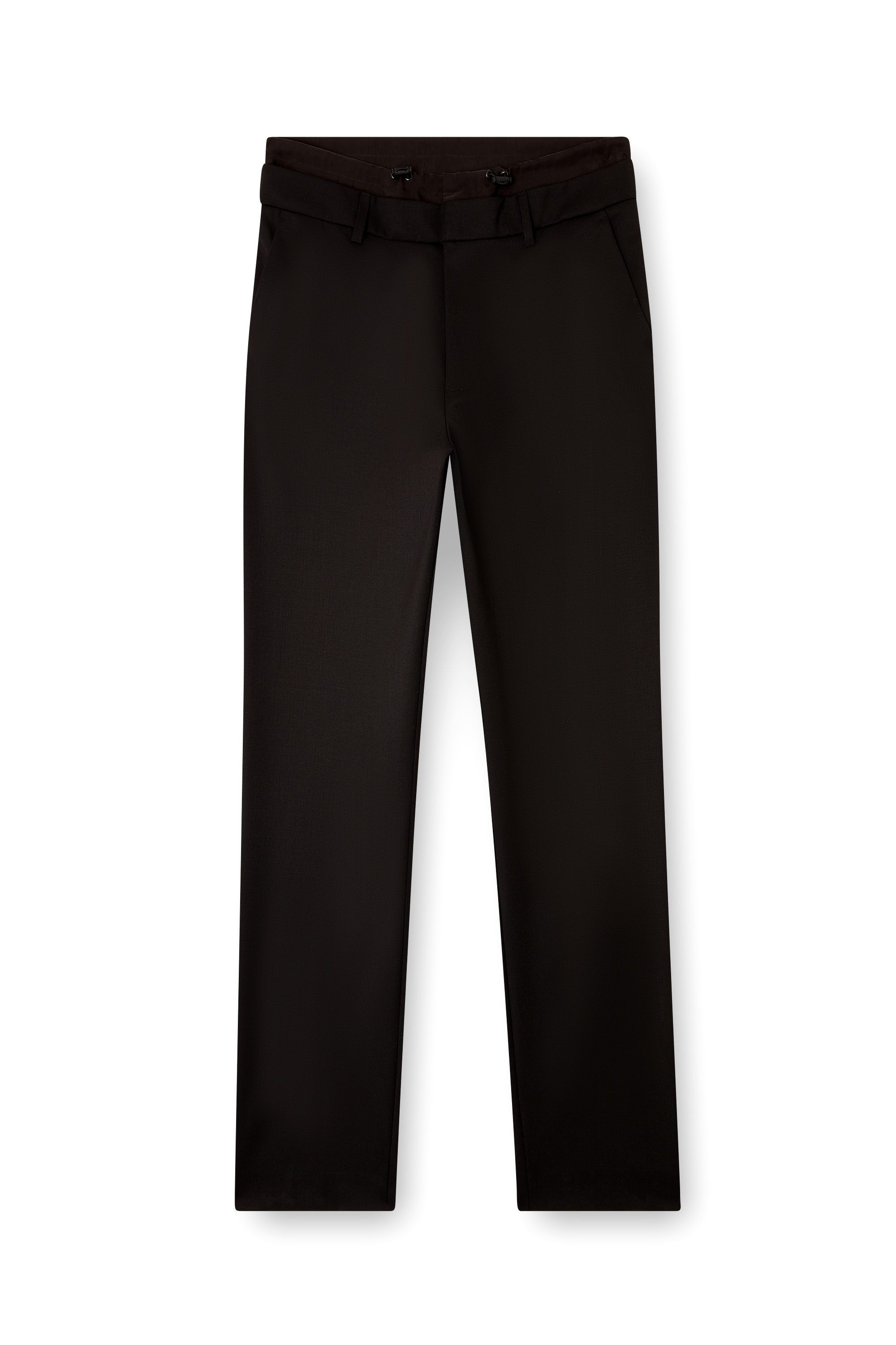 Diesel - P-OWERS, Pantalons en mélange de laine avec ceinture élastique. Homme in Noir - 3