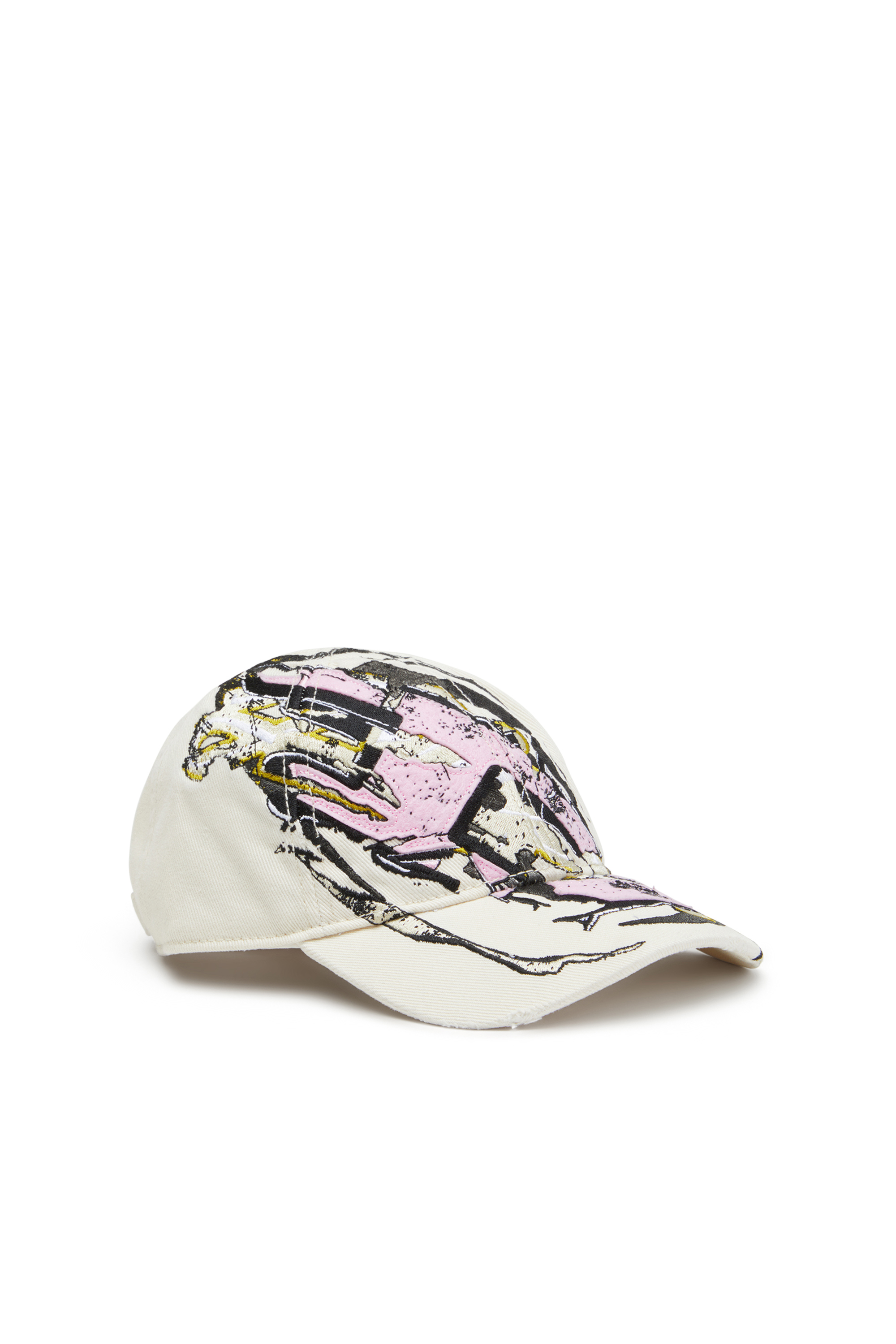 Diesel - C-EIFFEL, Man's Baseball cap with bold Oval D in White - 1