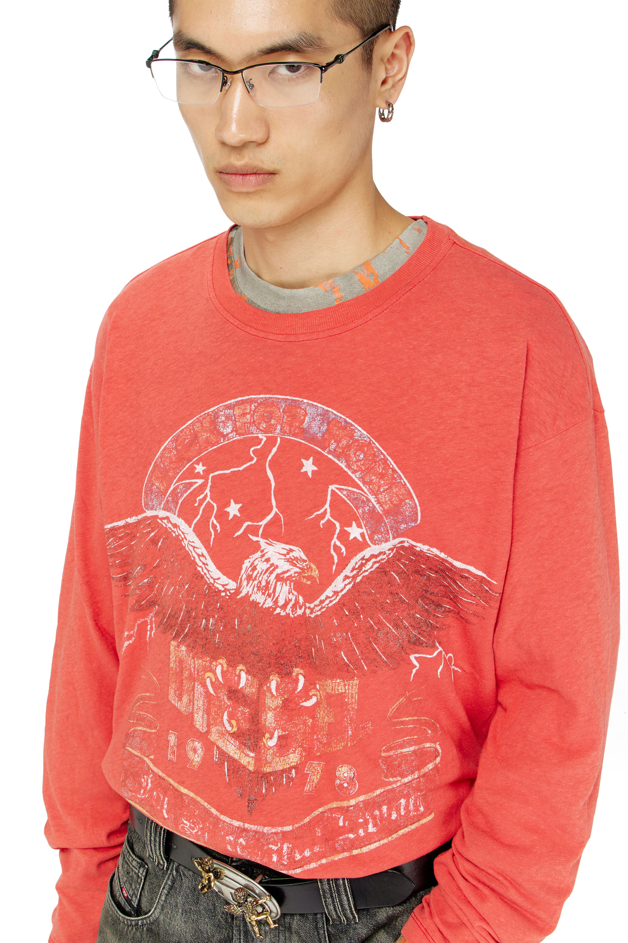 Diesel - T-GERI-LS, Man's Long-sleeve T-shirt with concert graphics in null - 5