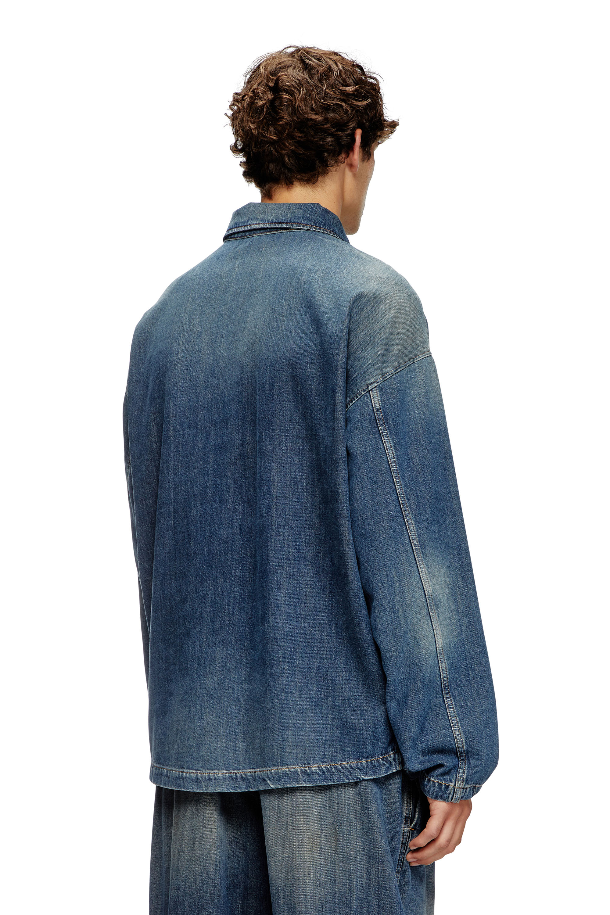 Diesel - D-BRADDY-FSF, Chemise à enfiler en denim utility léger Homme in Bleu - 2